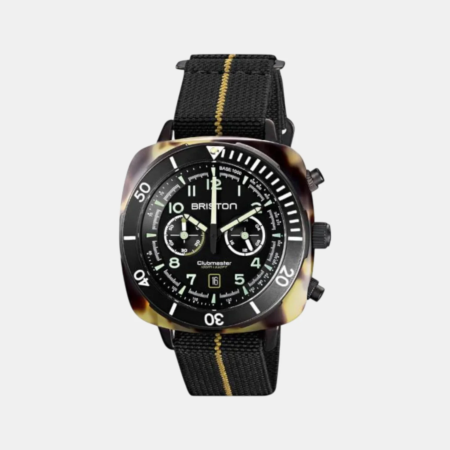 Clubmaster Outdoor Men Quartz Black Matt Dial Chronograph NATO Watch 23144.PBAM.TS.5.EBK - Image 2