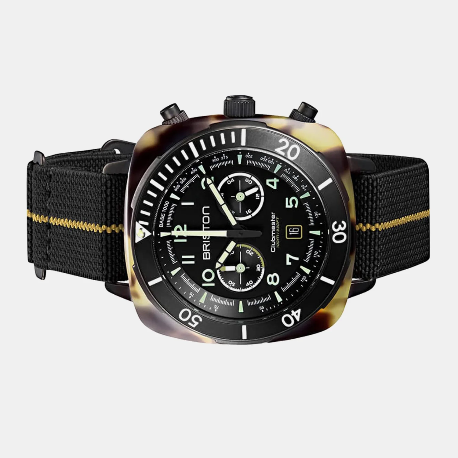 Clubmaster Outdoor Men Quartz Black Matt Dial Chronograph NATO Watch 23144.PBAM.TS.5.EBK - Image 5