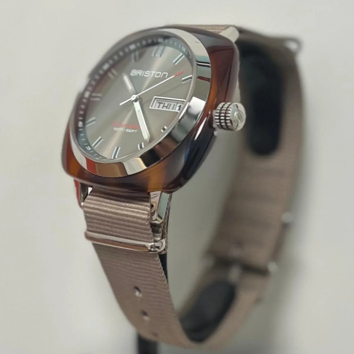 Men Quartz Beige Dial Analog NATO Watch 23342.SA.TS.30.NT - Image 3