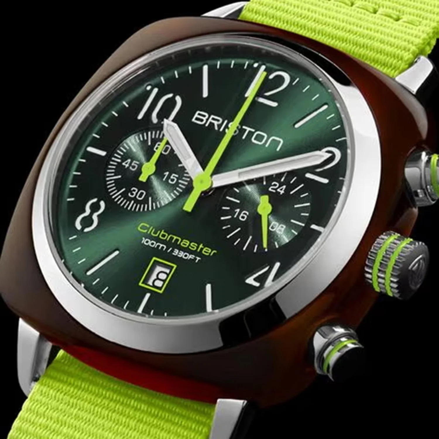 Men Quartz Green Dial Chronograph NATO Watch 24140.SA.T.10.NYG - Image 2