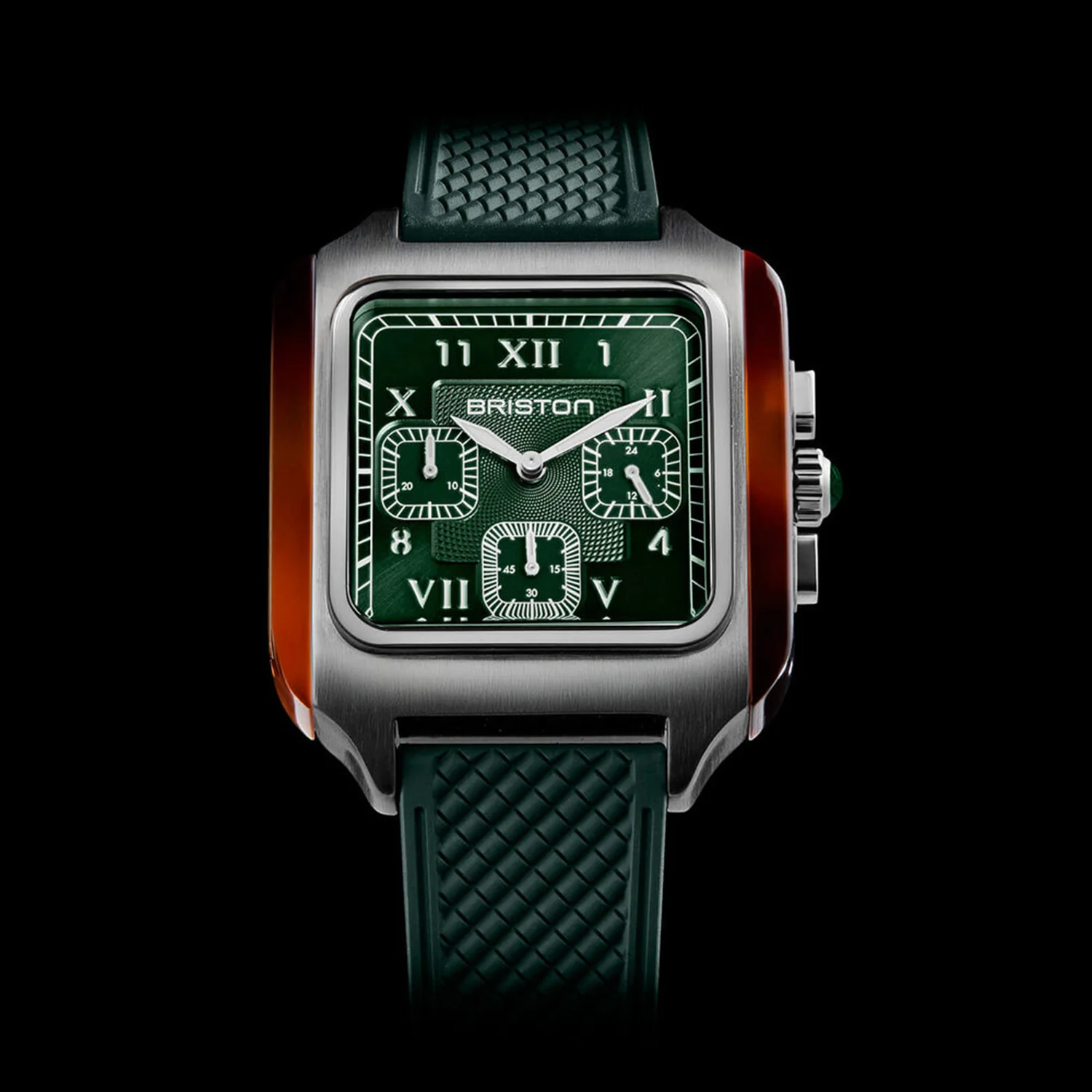 Men Quartz Green Dial Chronograph Rubber Watch 261838.SA.T.10.FBG - Image 3