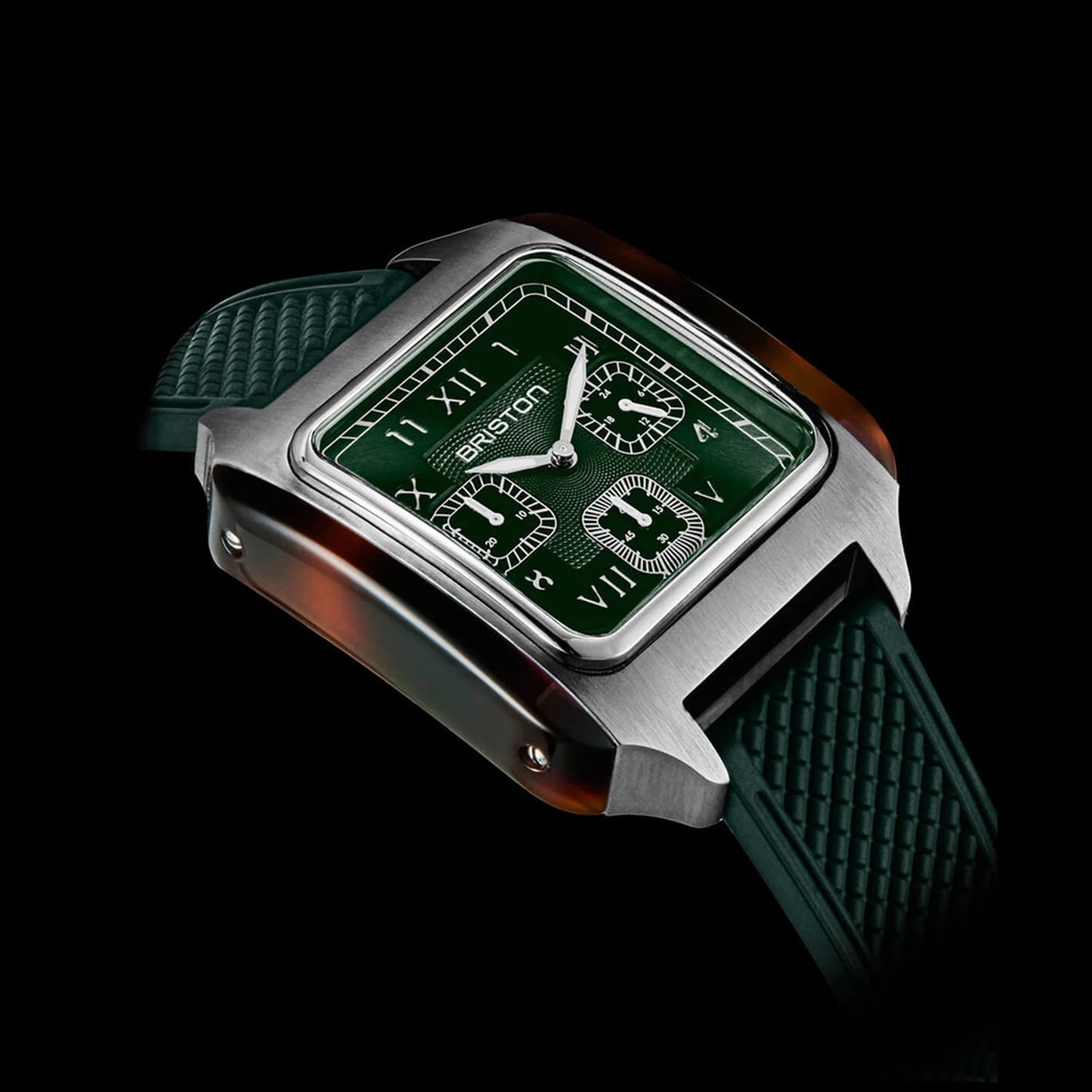 Men Quartz Green Dial Chronograph Rubber Watch 261838.SA.T.10.FBG - Image 4