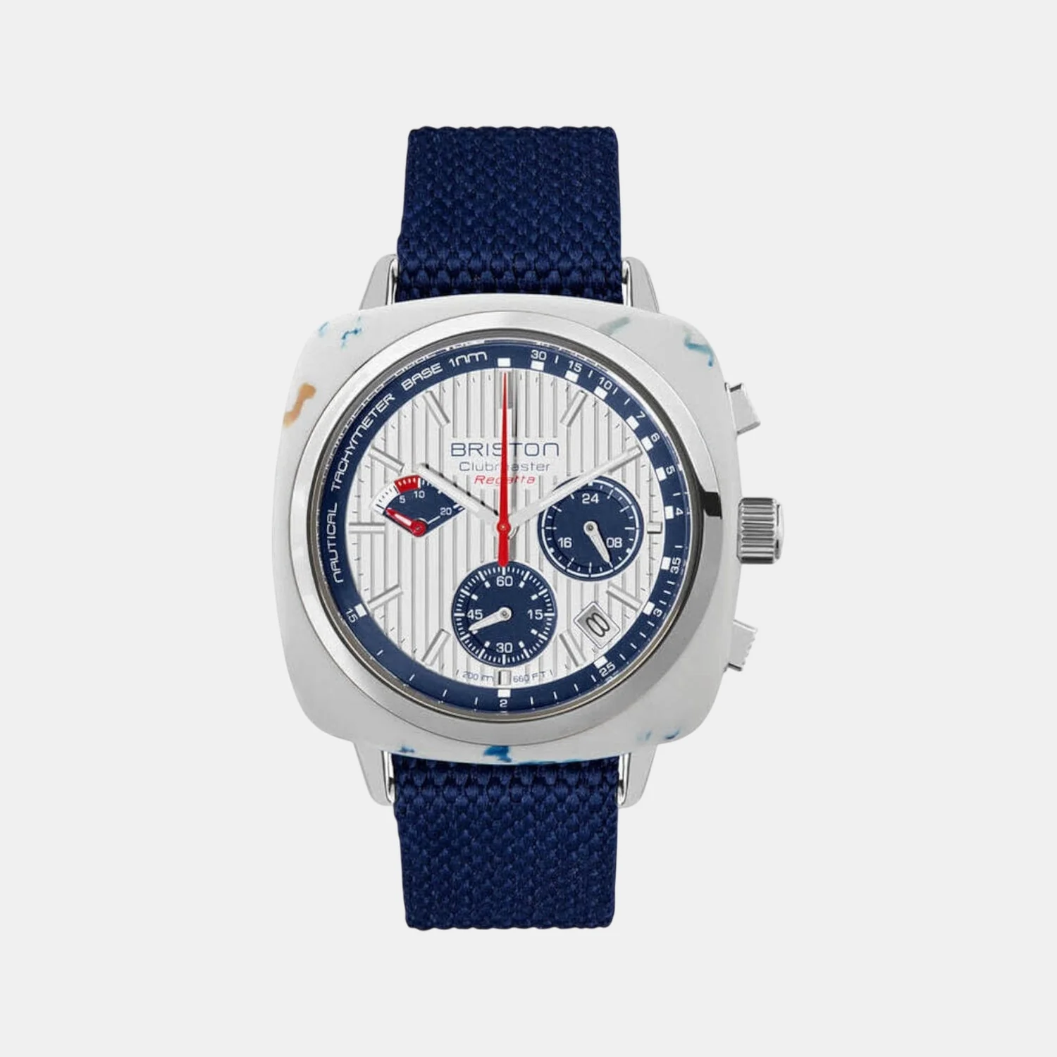 Clubmaster Regatta Men Quartz White Dial Chronograph NATO Watch 251542.SP.W.2