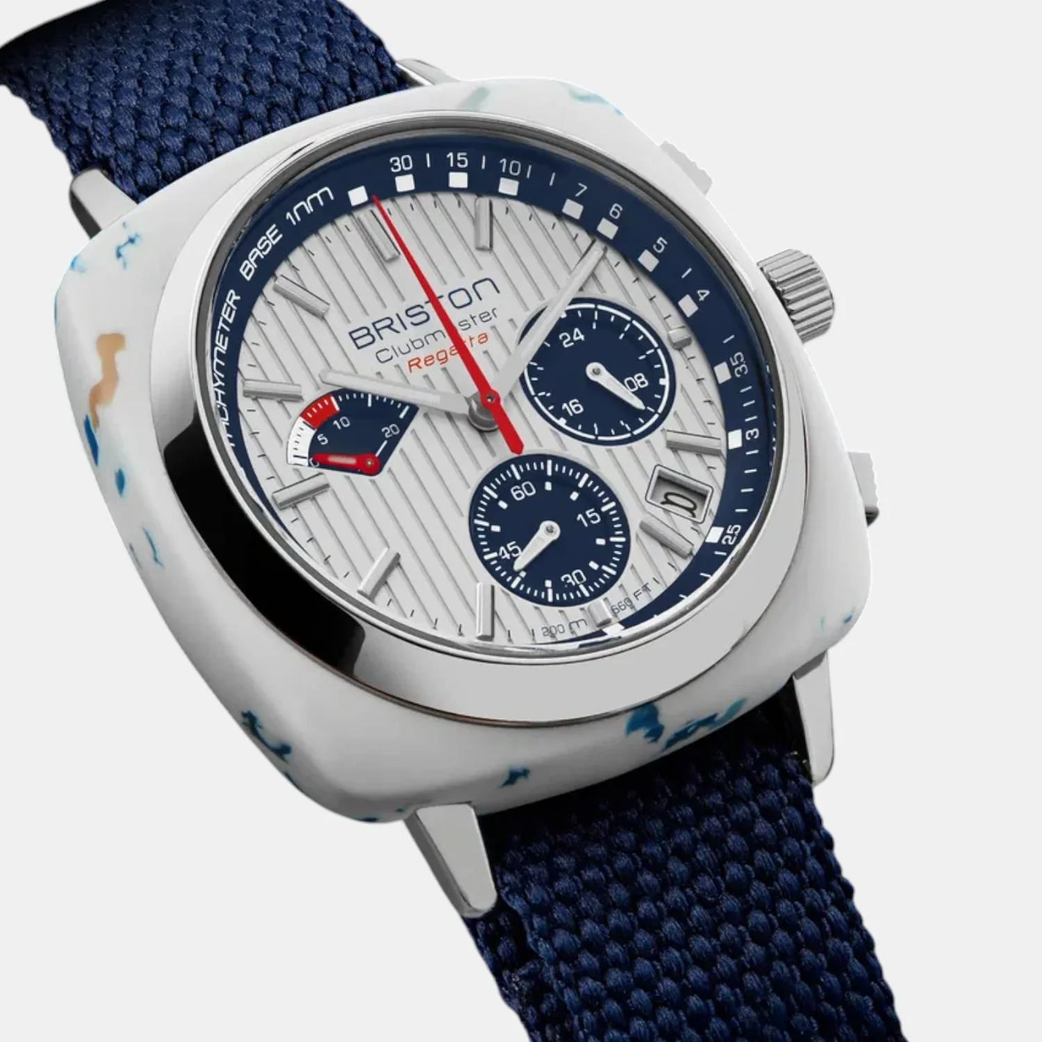 Clubmaster Regatta Men Quartz White Dial Chronograph NATO Watch 251542.SP.W.2 - Image 5
