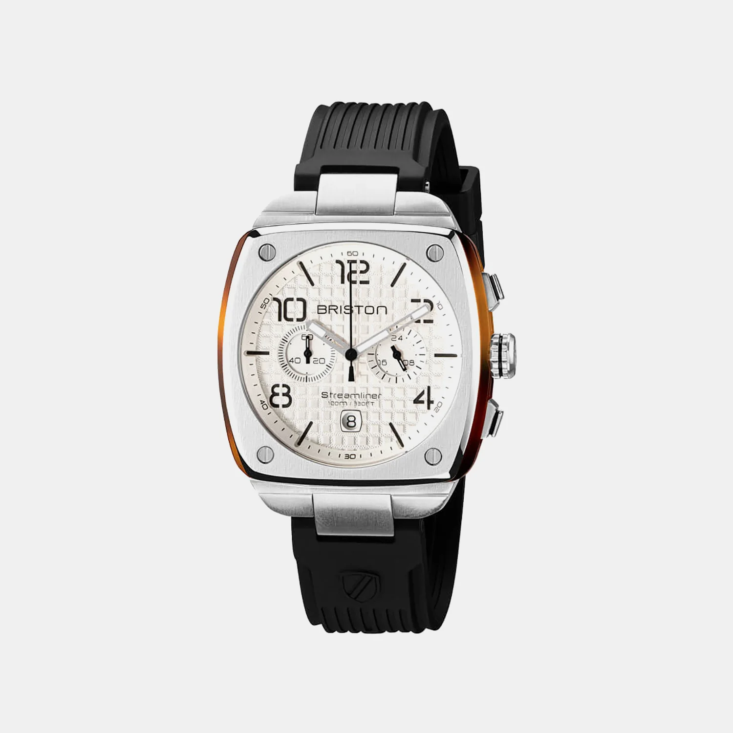 Men Quartz White Dial Chronograph Rubber Watch 22142.S.T.2.RB