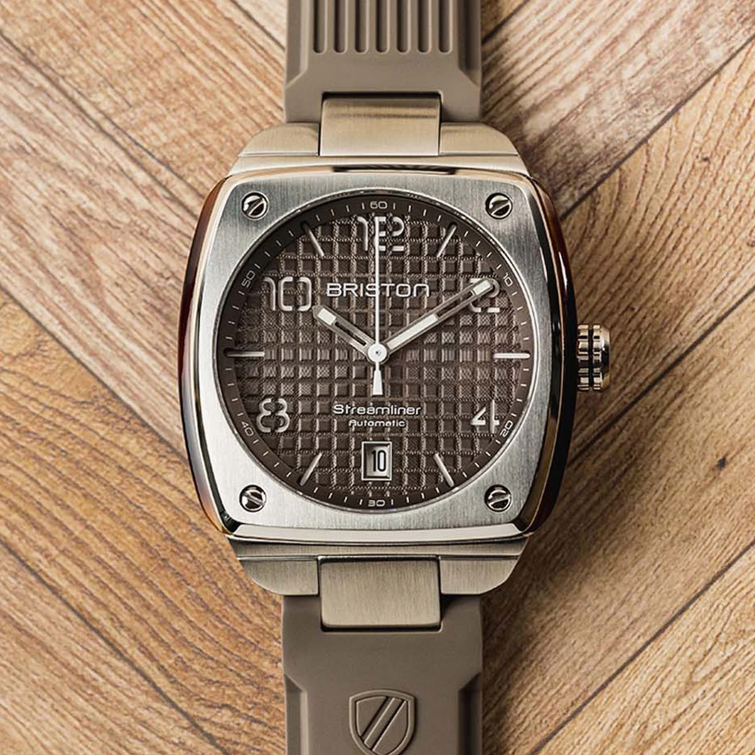 Streamliner Urban Men Automatic Grey Taupe Dial Analog Rubber Watch 23640.S.T.30.RT - Image 2