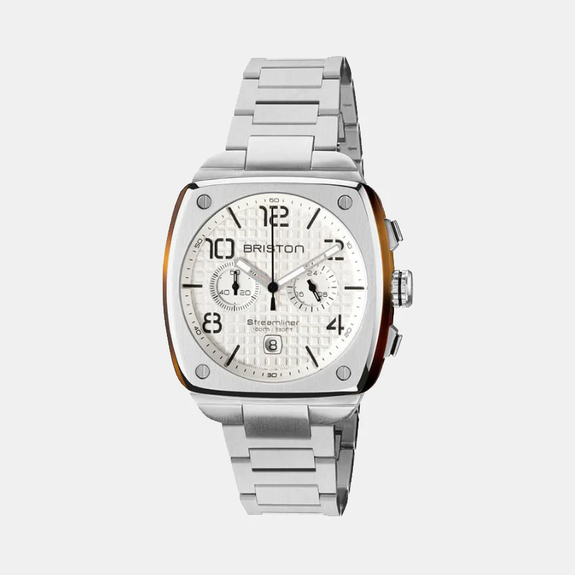 Streamliner Urban Men Quartz White Dial Chronograph Stainless Steel Watch 23142.S.T.2.SB - Image 2