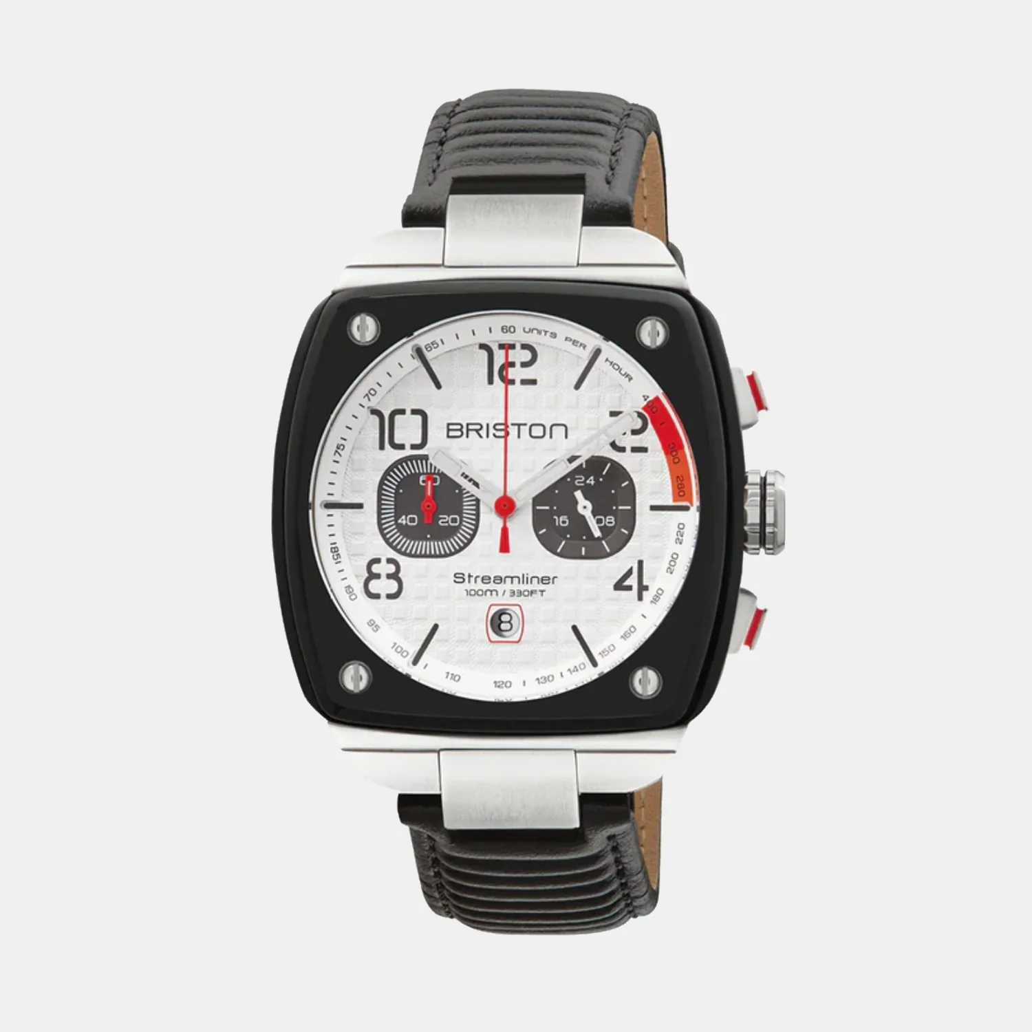 Streamliner Urban Men Quartz White Dial Chronograph Leather Watch 24142.SA.B.2.LB