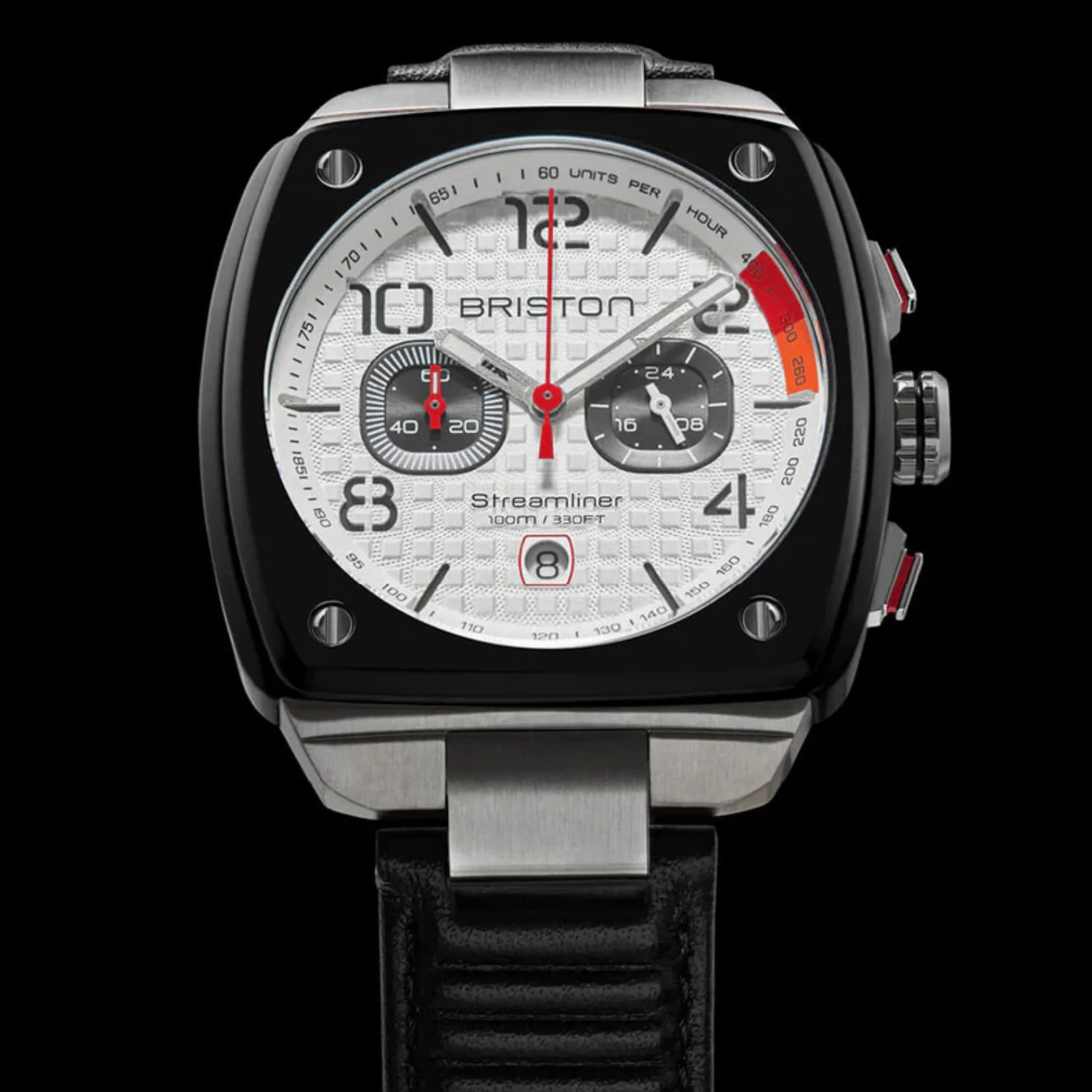 Streamliner Urban Men Quartz White Dial Chronograph Leather Watch 24142.SA.B.2.LB - Image 4