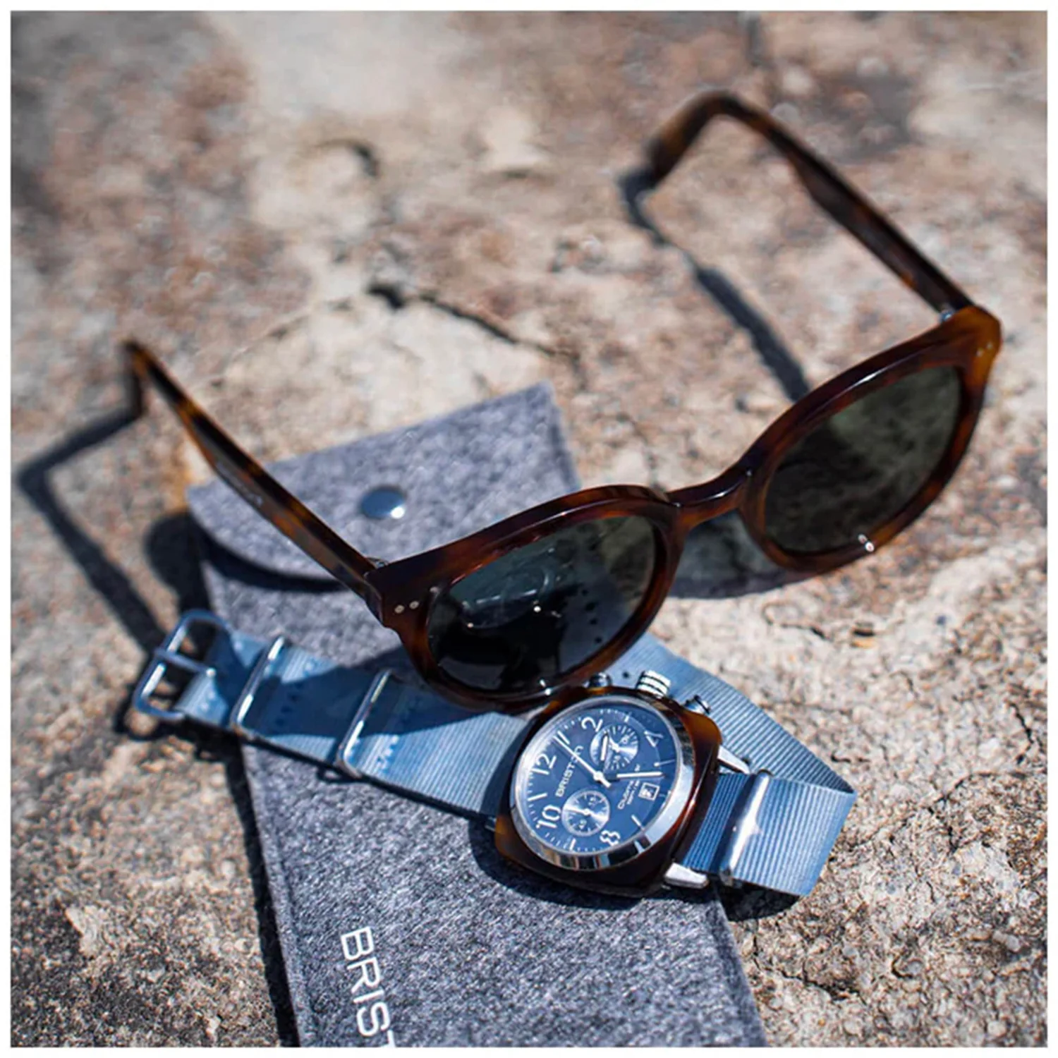 Clubmaster Classic Unisex Quartz Ice Blue Dial Chronograph NATO Watch 19140.SA.T.25.NIB - Image 3