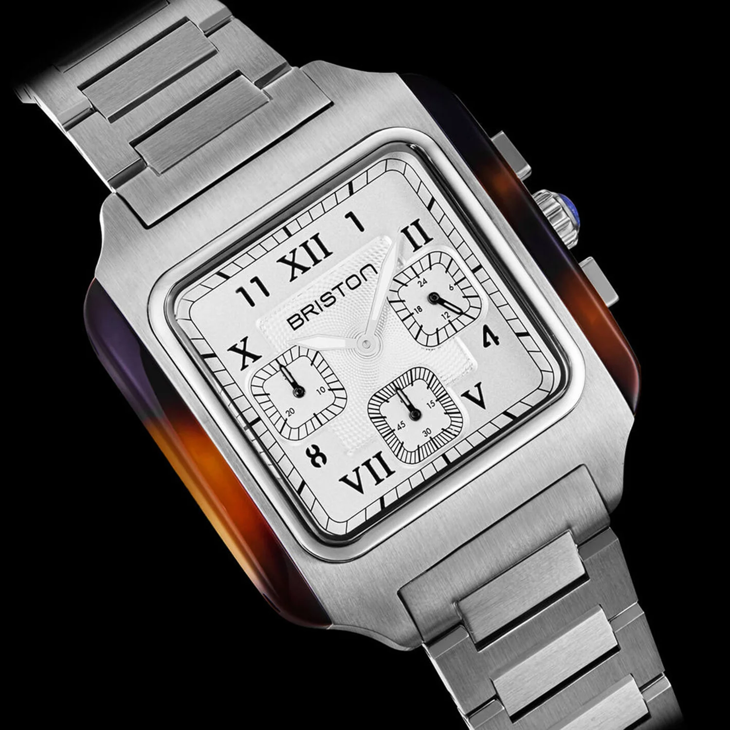 Unisex Quartz White Dial Chronograph Stainless Steel Watch 261838.SA.T.2.SB - Image 2