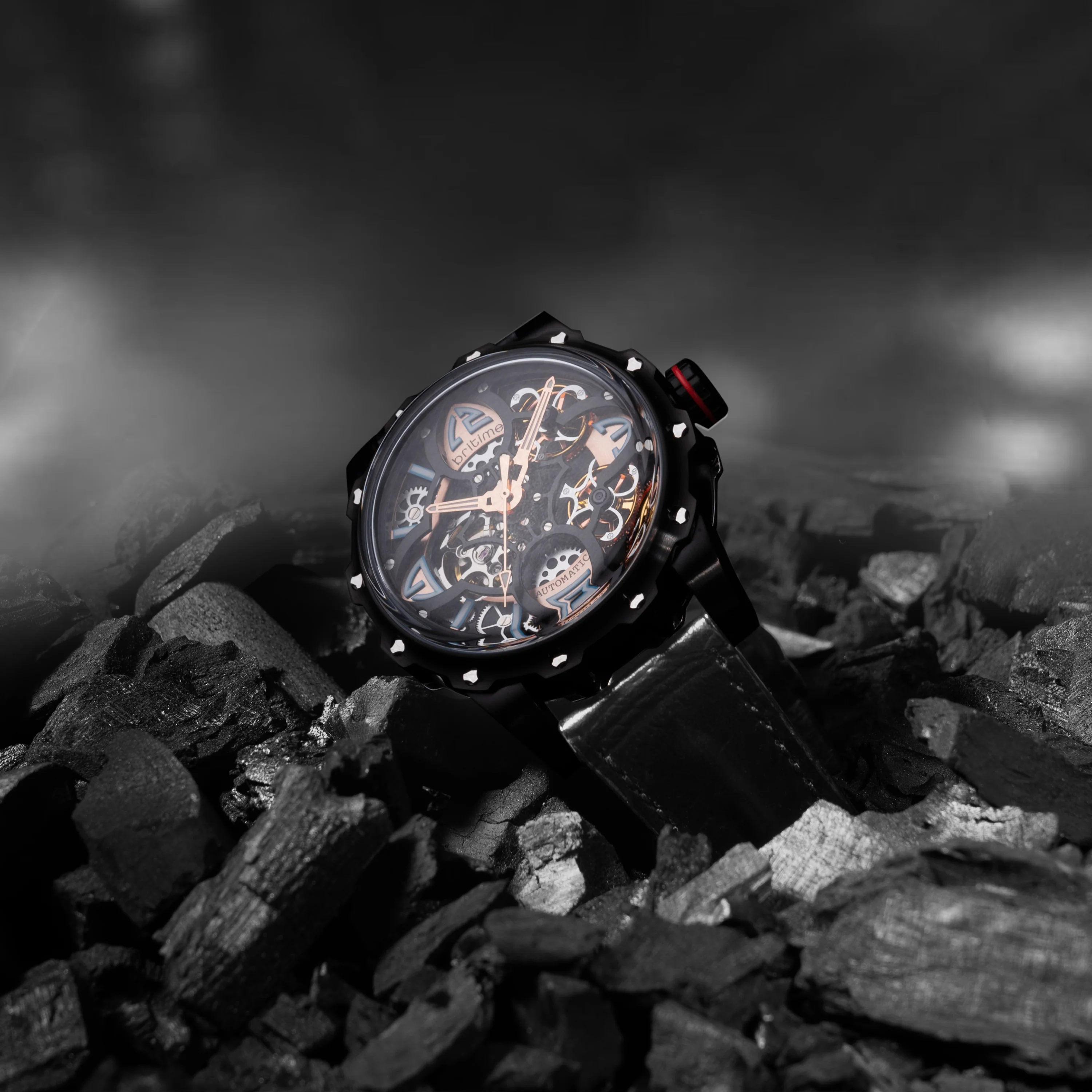 Era Men Automatic Black Dial Analog Leather Watch 147-L40406 - Image 8