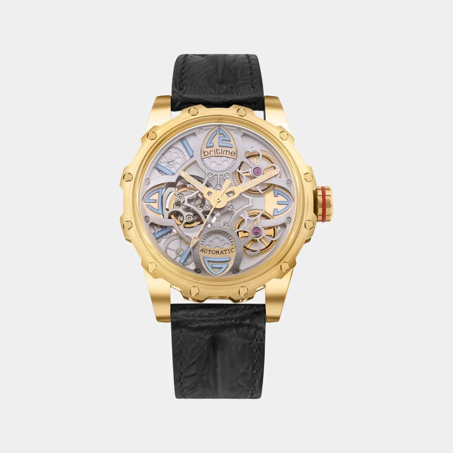 Era Men Automatic Silver Dial Analog Leather Watch 147-L20306