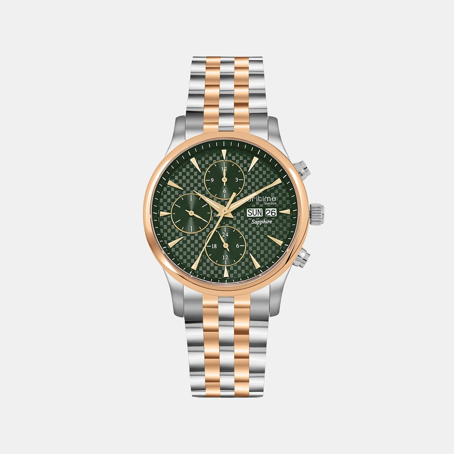 Magna Men Multi-Function Green Dial Analog Stainless Steel Watch 928-M31405