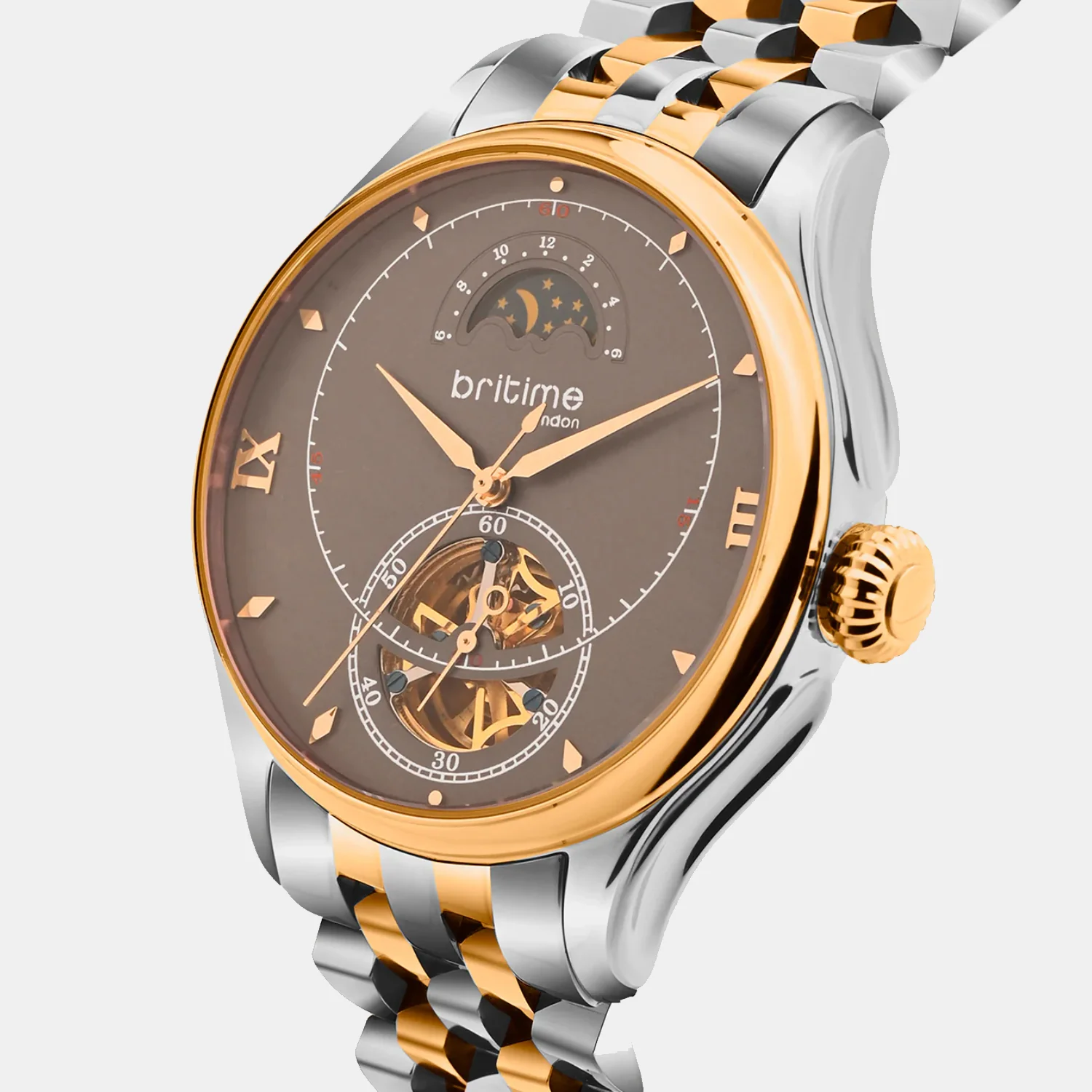 Men Automatic Brown Dial Analog Metal Watch 479-M31505 - Image 2