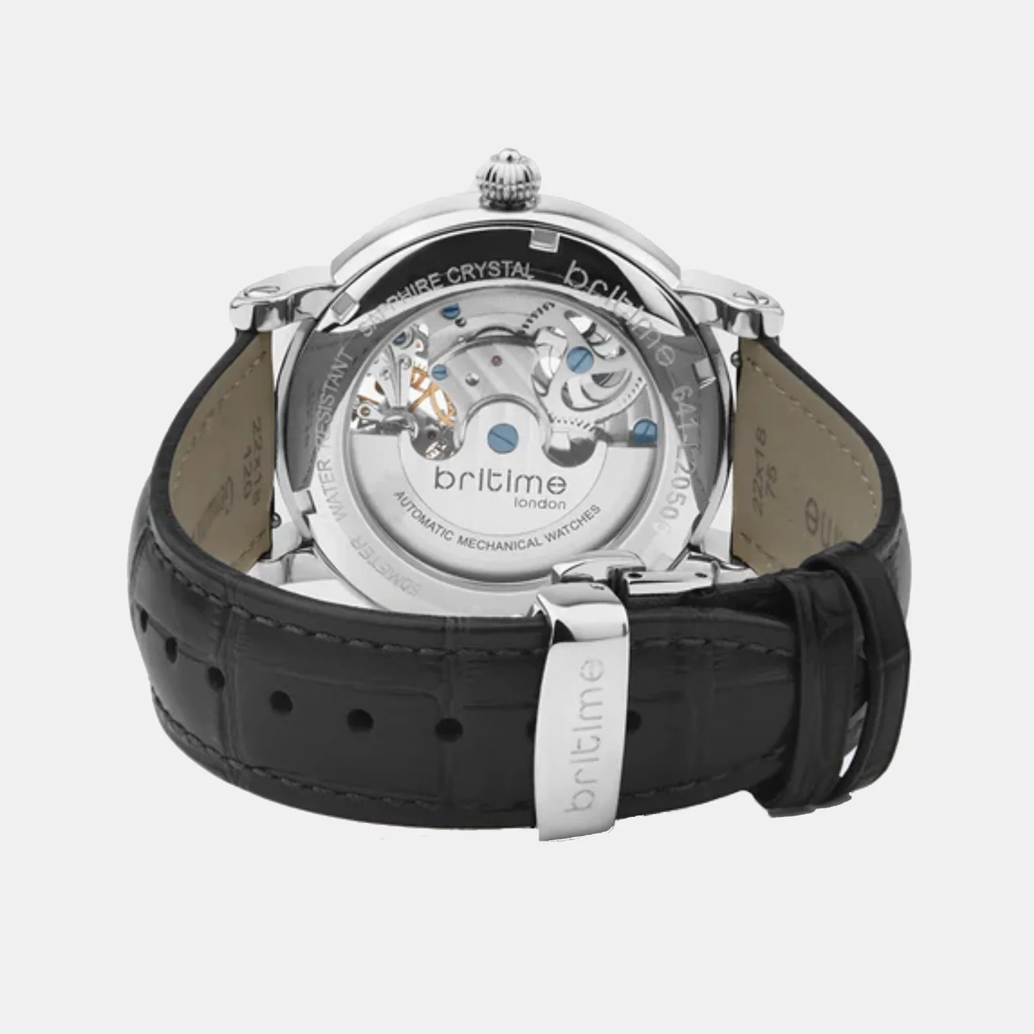 Men Automatic Green Dial Analog Leather Watch 641-L11406 - Image 5