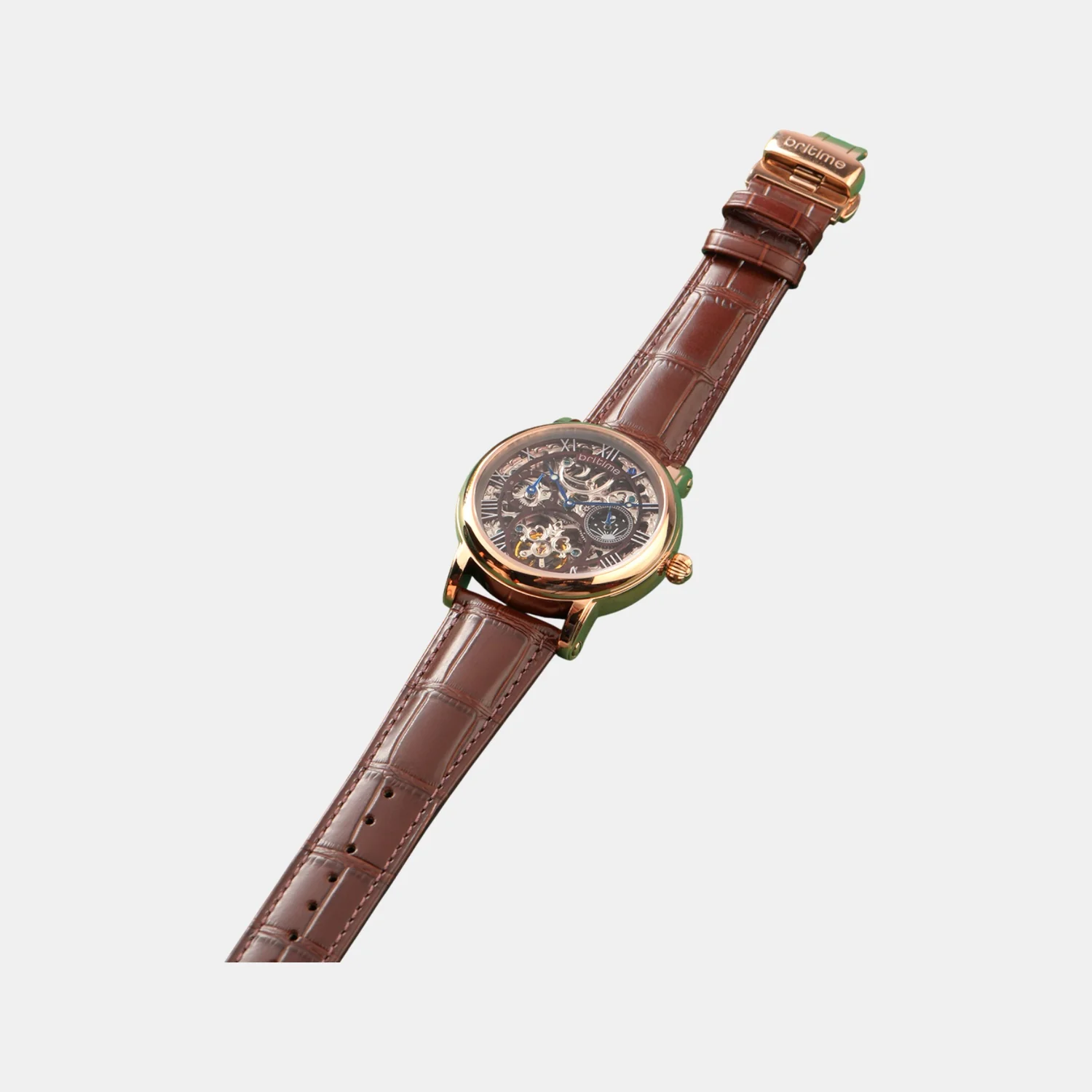 Men Automatic Silver Dial Analog Leather Watch 786-L30608 - Image 8