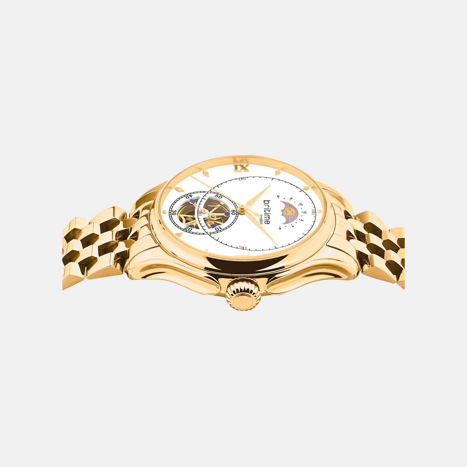 Men Automatic Silver Dial Analog Metal Watch 479-M30203 - Image 2
