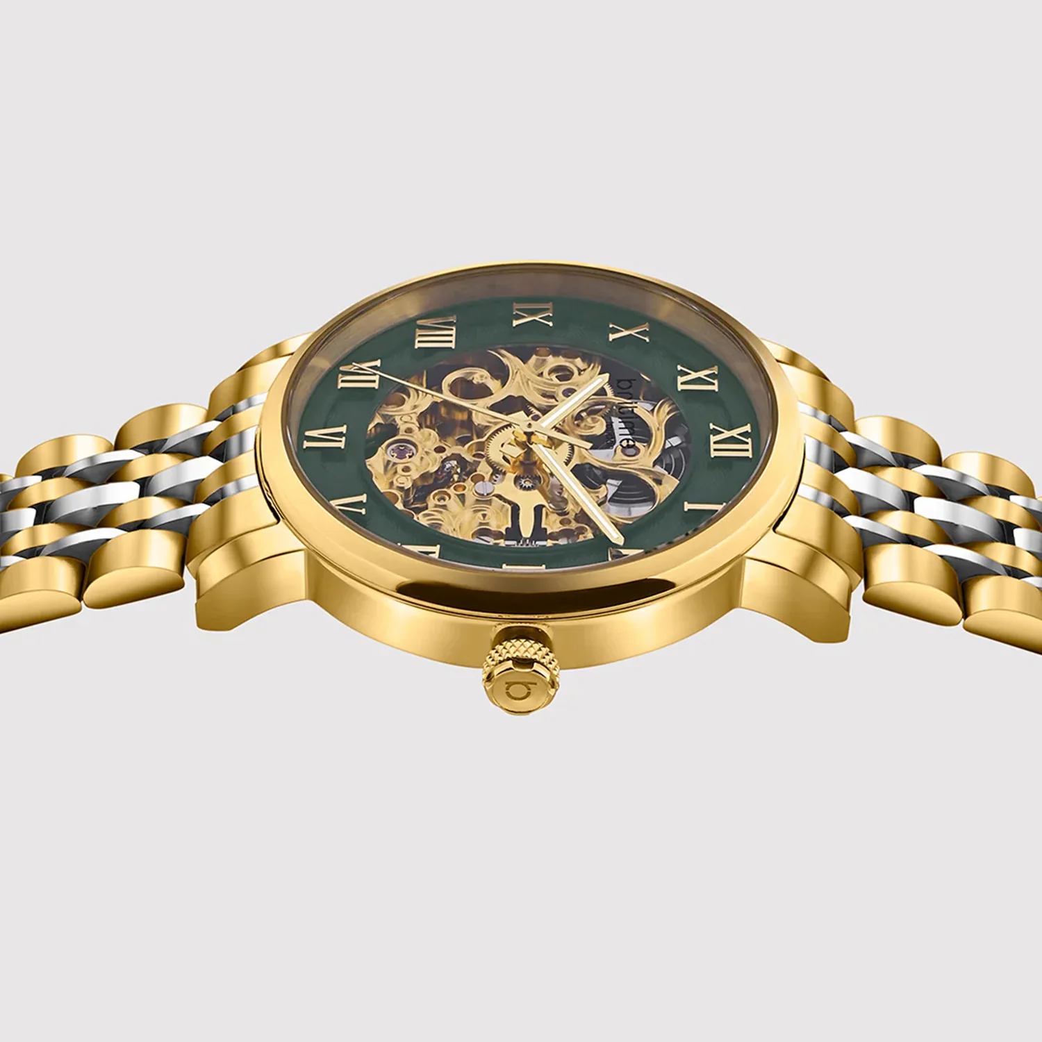 Prestoria Men Automatic Green Dial Analog Steel Watch 541-M31405 - Image 4