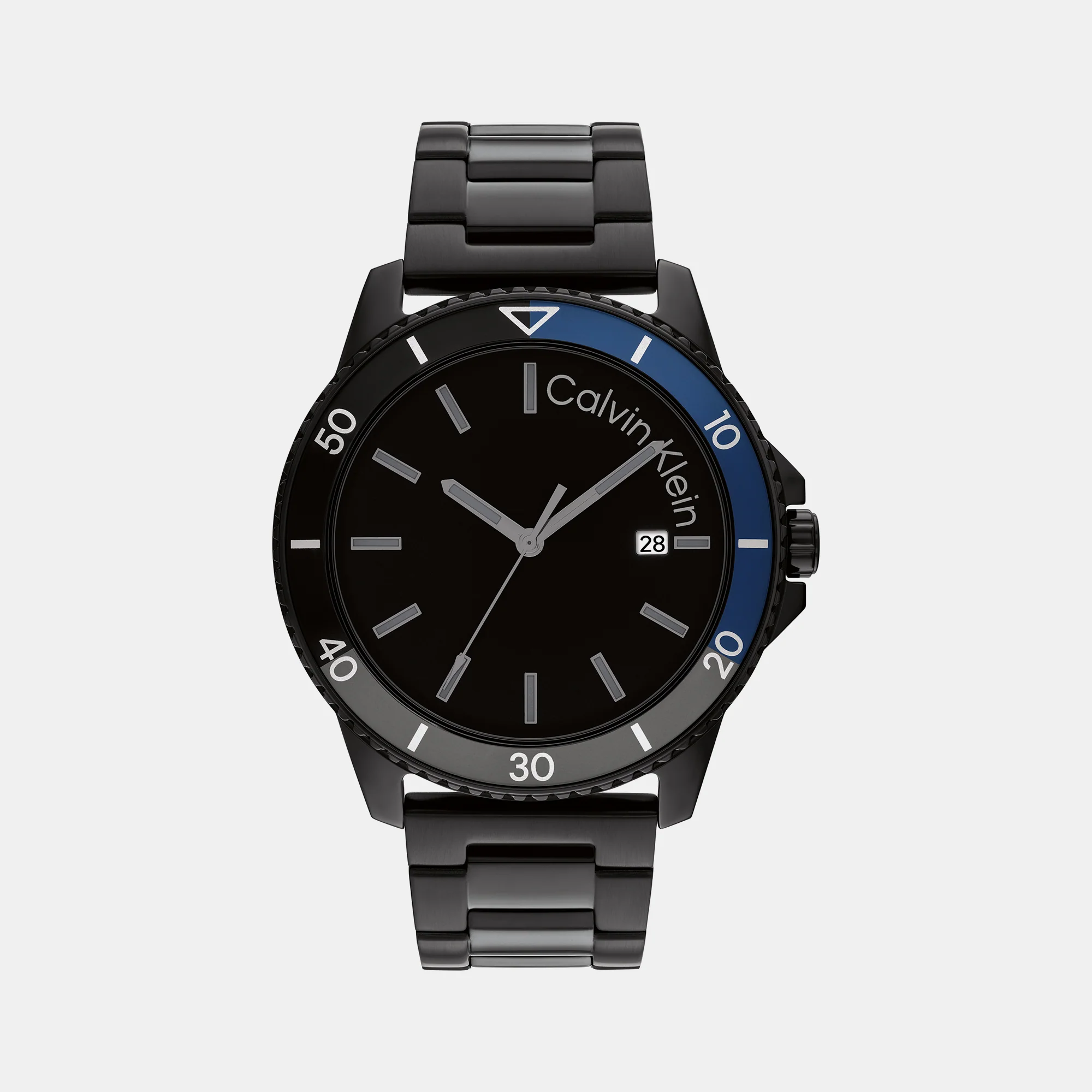 Aqueous Men Quartz Black Dial Analog Stainless Steel Watch 25200382 - Image 2