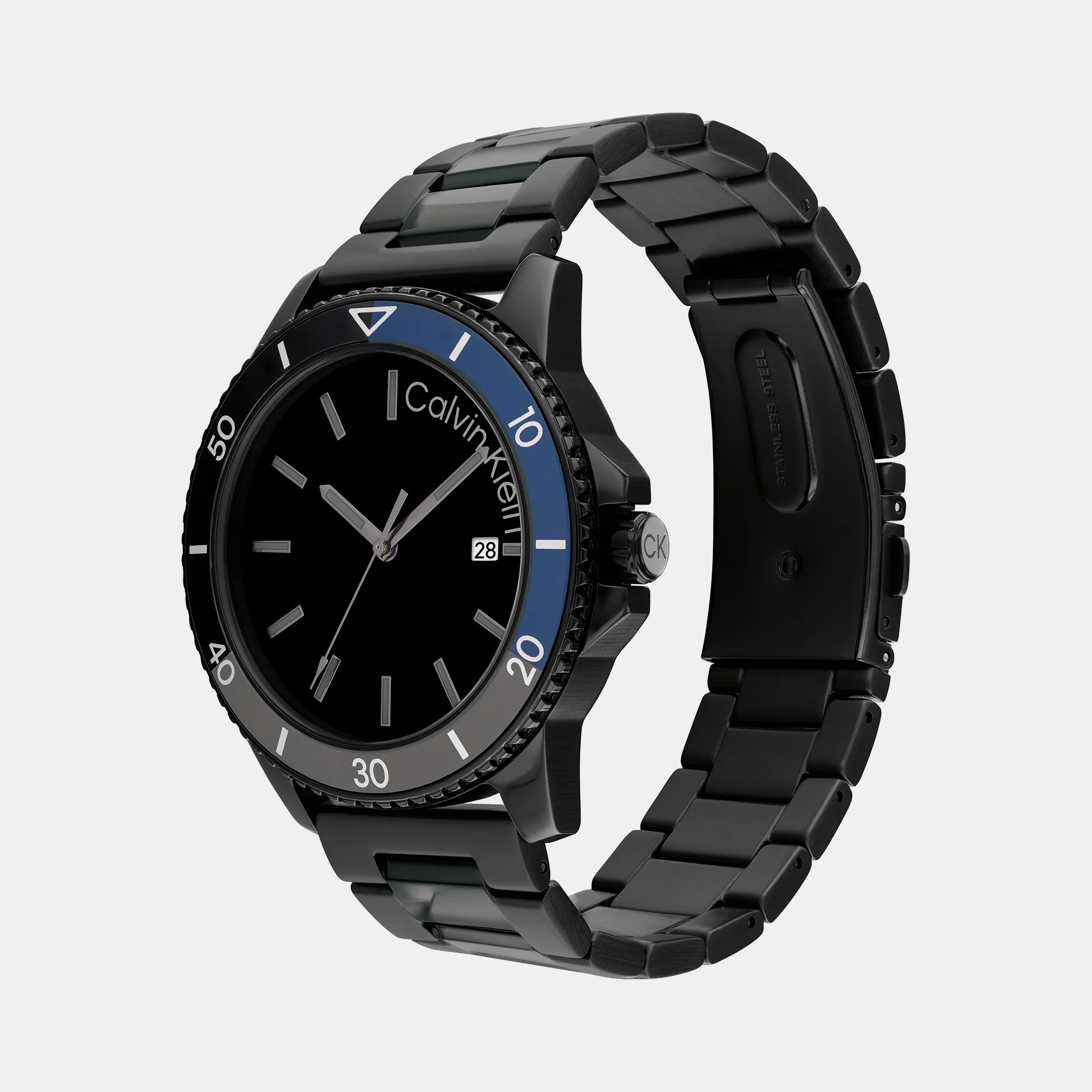 Aqueous Men Quartz Black Dial Analog Stainless Steel Watch 25200382 - Image 3