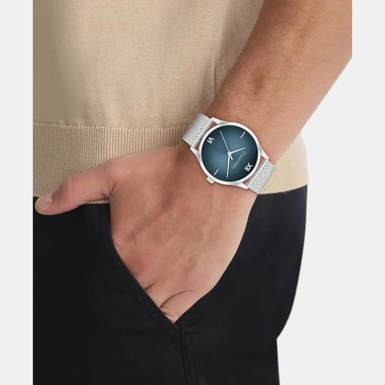 Ascend Men Quartz Blue Dial Analog Stainless Steel Watch 25200450 - Image 4