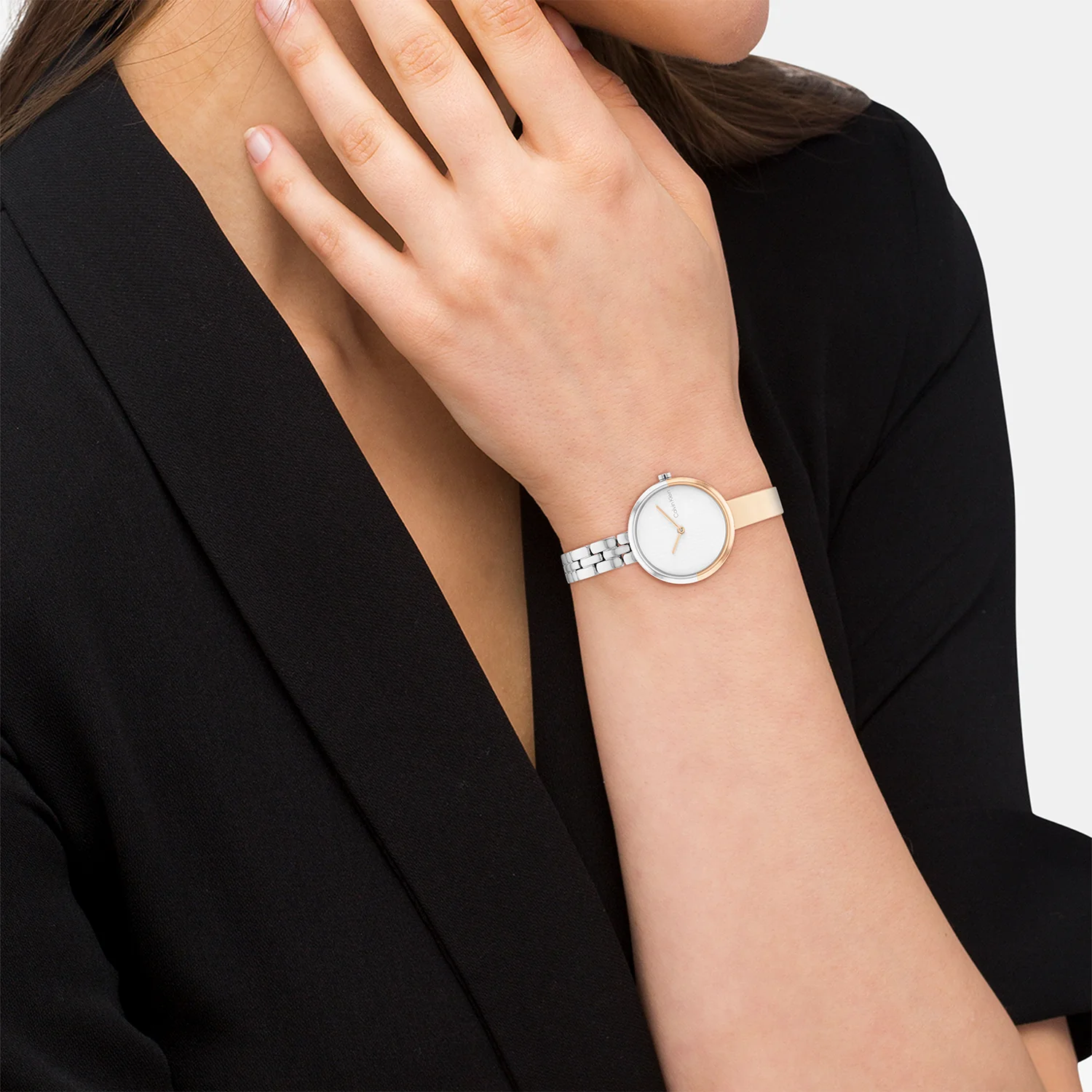 Bangled Women Quartz Silver Dial Analog Stainless Steel Watch 25200281 - Image 4