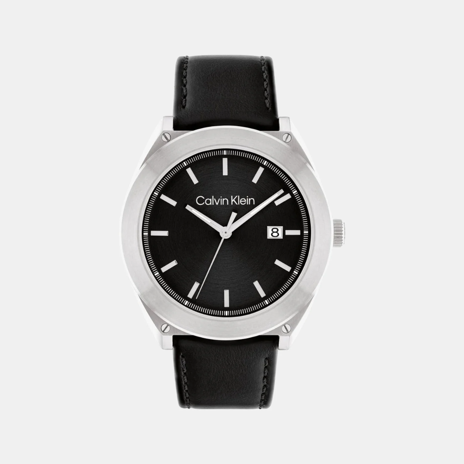 Casual Essentials Men Quartz Black Dial Analog Leather Watch 25200201