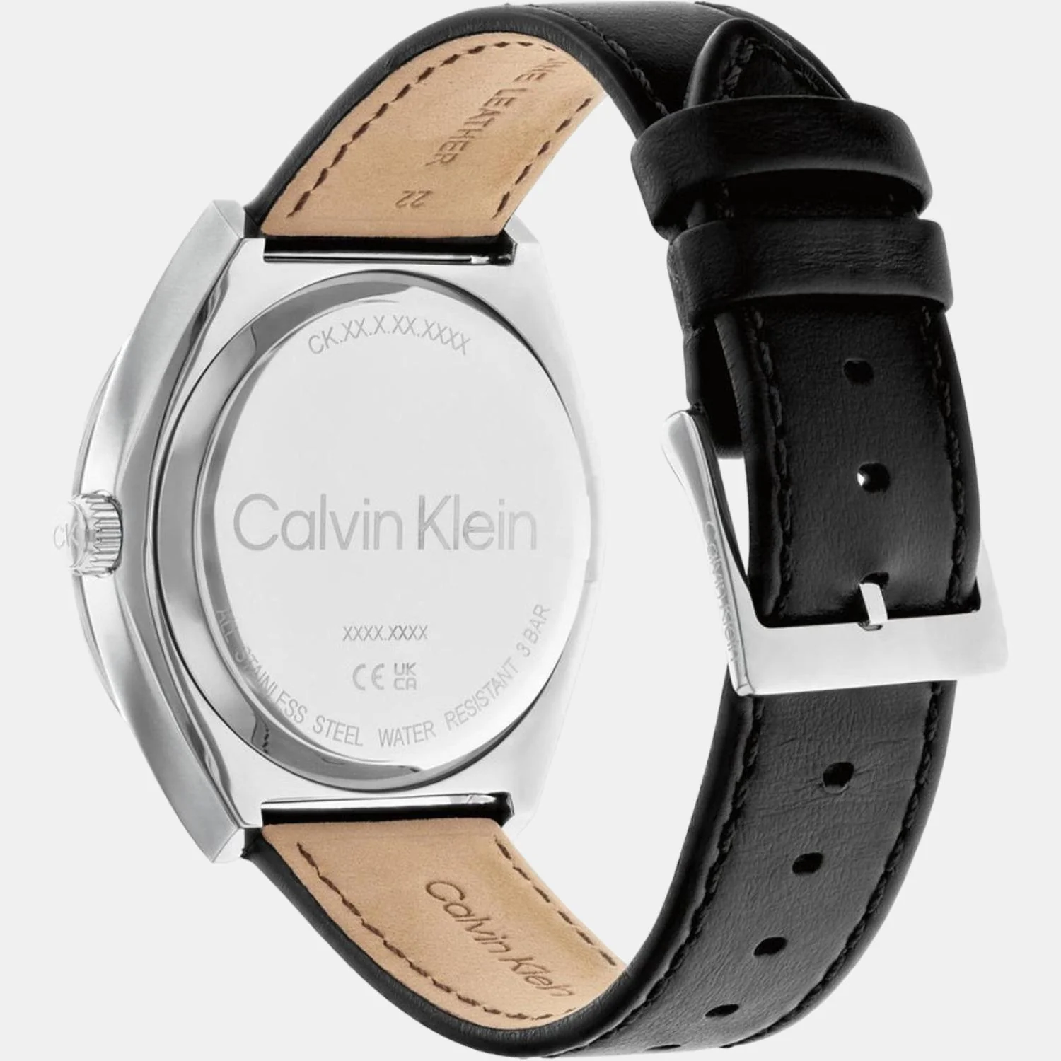 Casual Essentials Men Quartz Black Dial Analog Leather Watch 25200201 - Image 3