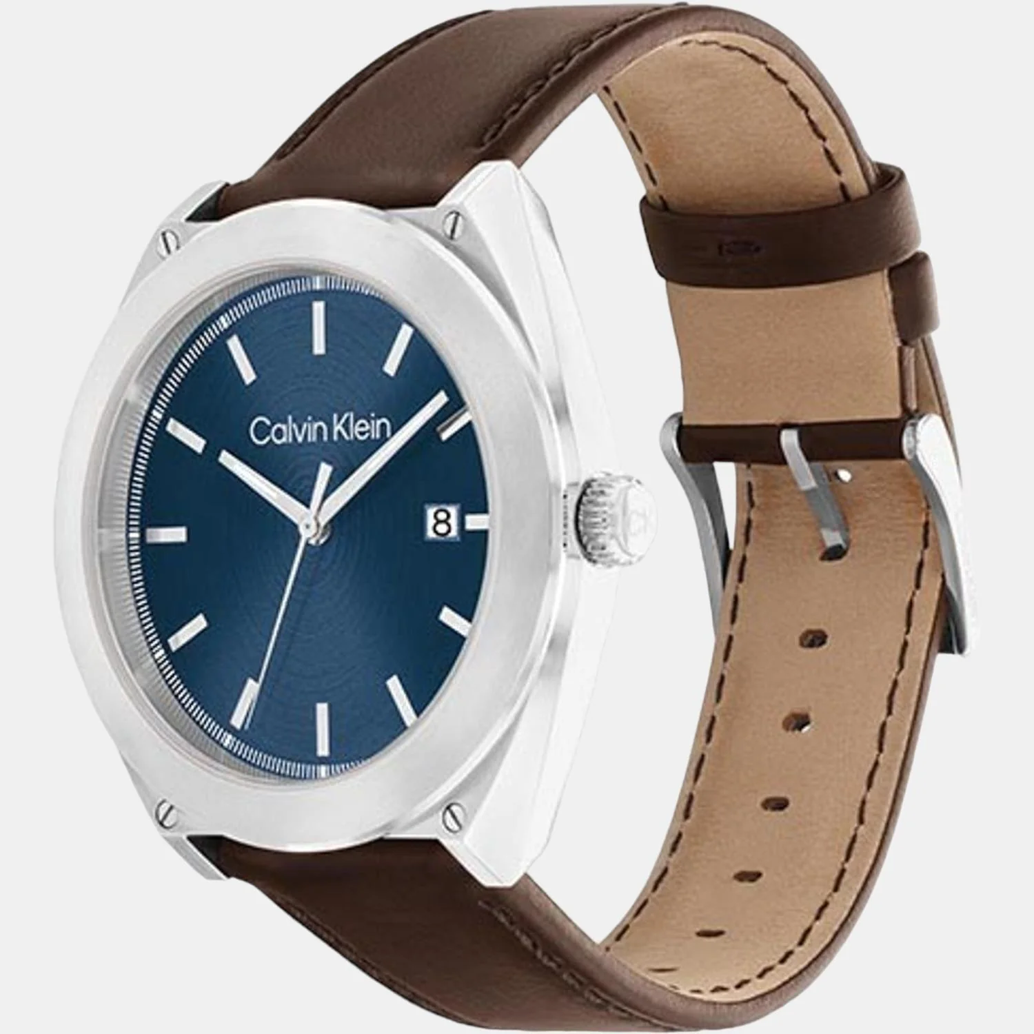 Casual Essentials Men Quartz Blue Dial Analog Leather Watch 25200200 - Image 3