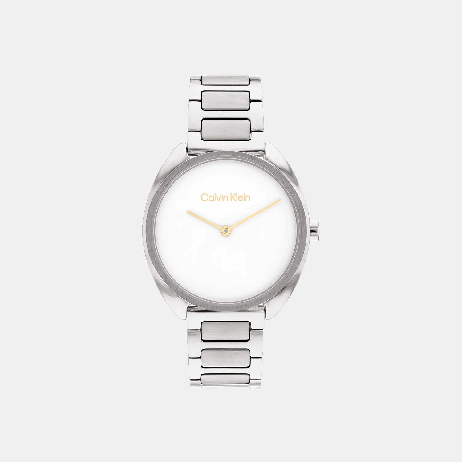 Ck Adorn Women Quartz White Dial Analog Stainless Steel Watch 25200275