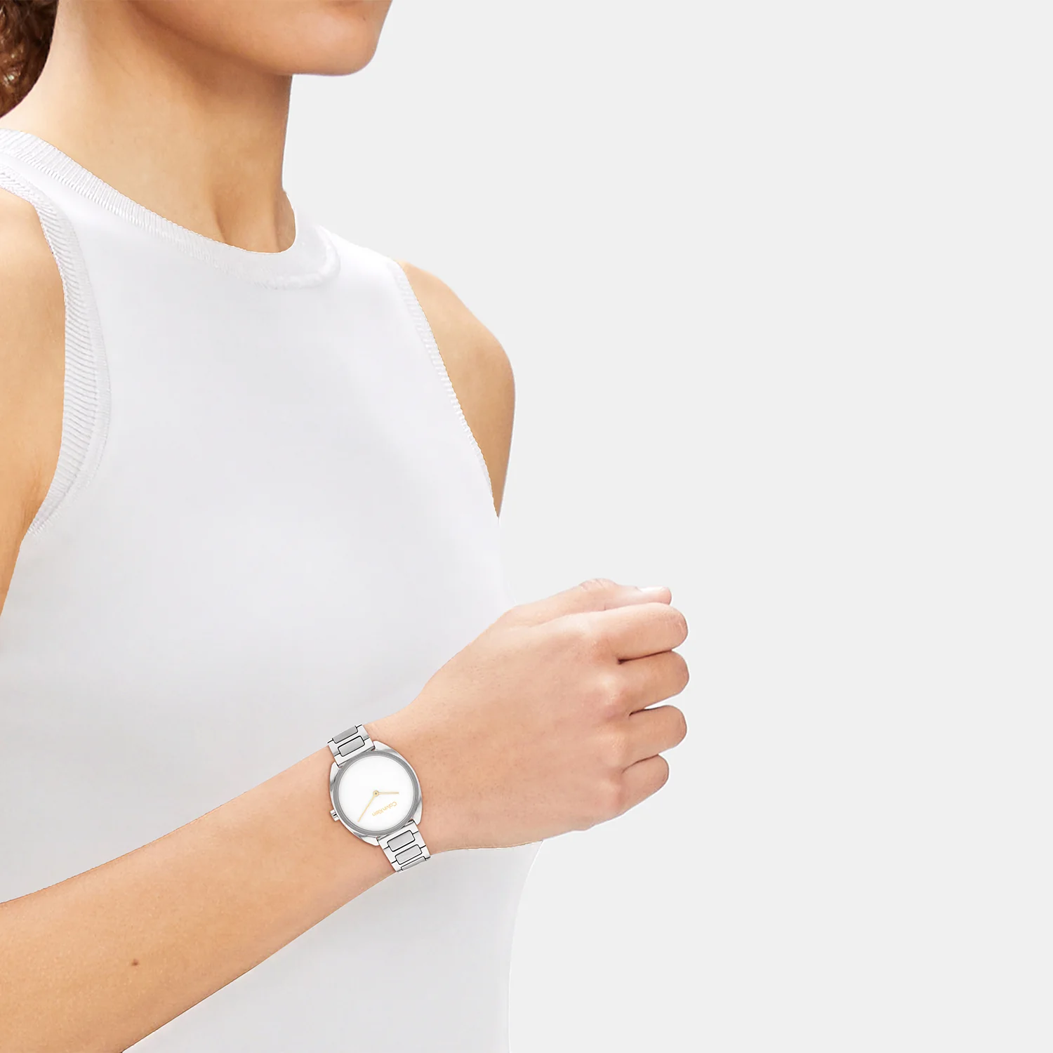 Ck Adorn Women Quartz White Dial Analog Stainless Steel Watch 25200275 - Image 4