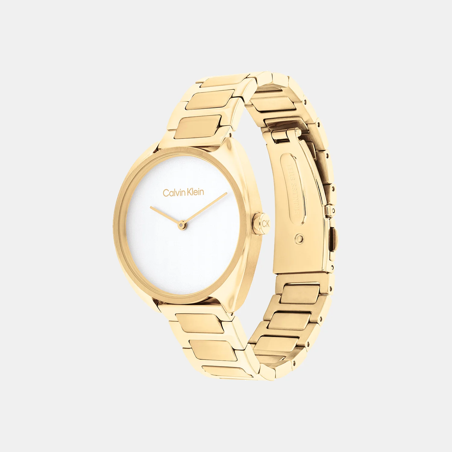 Ck Adorn Women Quartz White Dial Analog Stainless Steel Watch 25200276 - Image 2