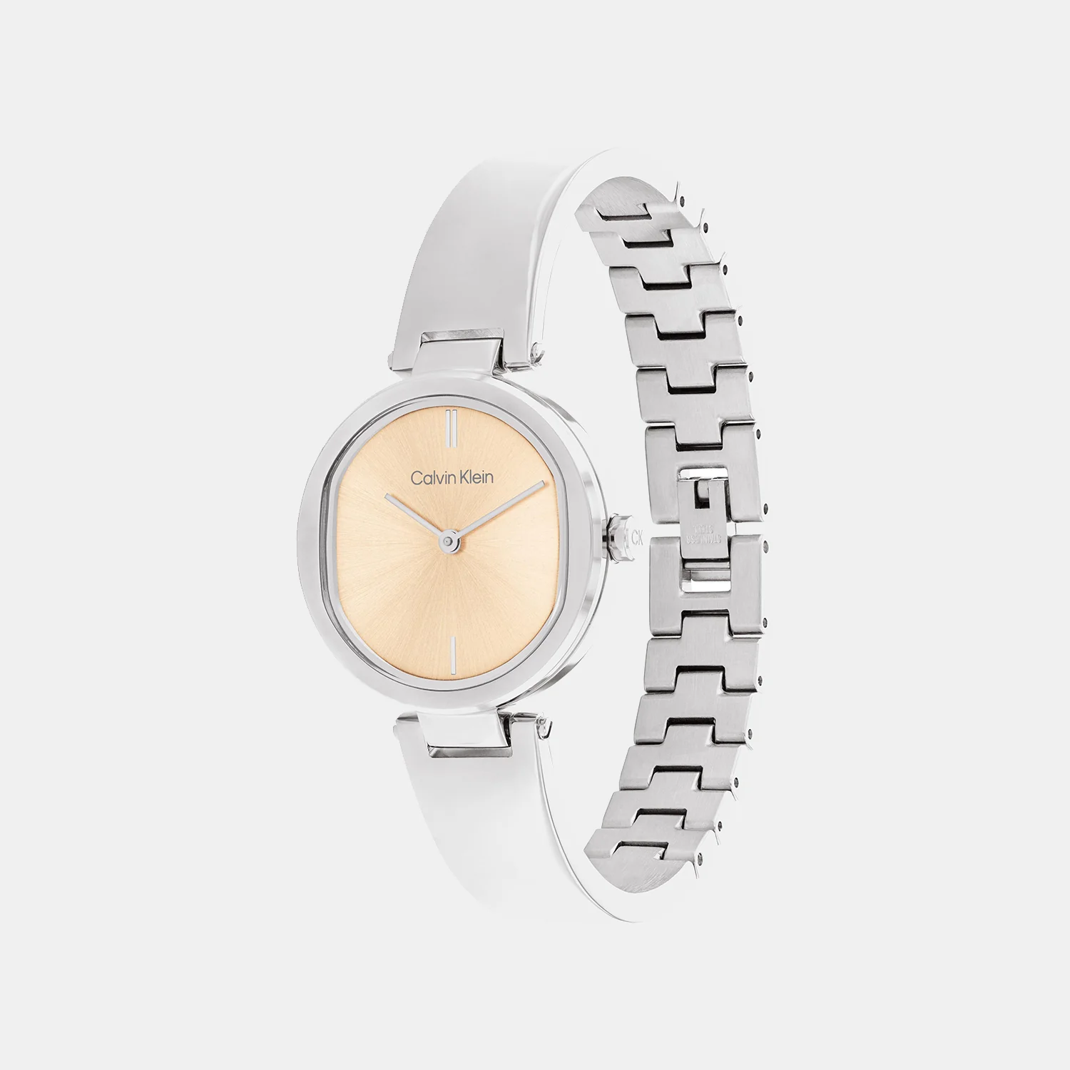 Ck Elevated Women Quartz Gold Dial Analog Stainless Steel Watch 25200311 - Image 2