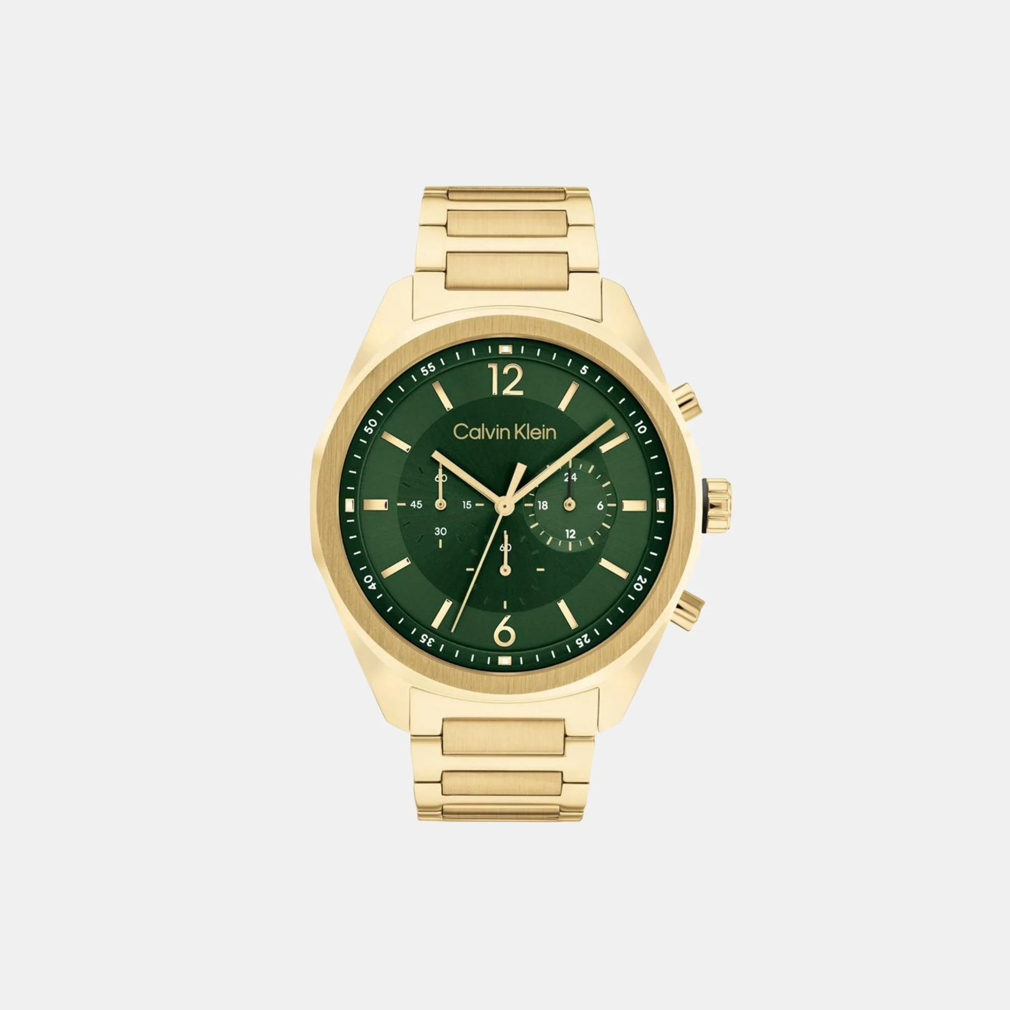 Ck Force Men Quartz Green Dial Chronograph Stainless Steel Watch 25200266