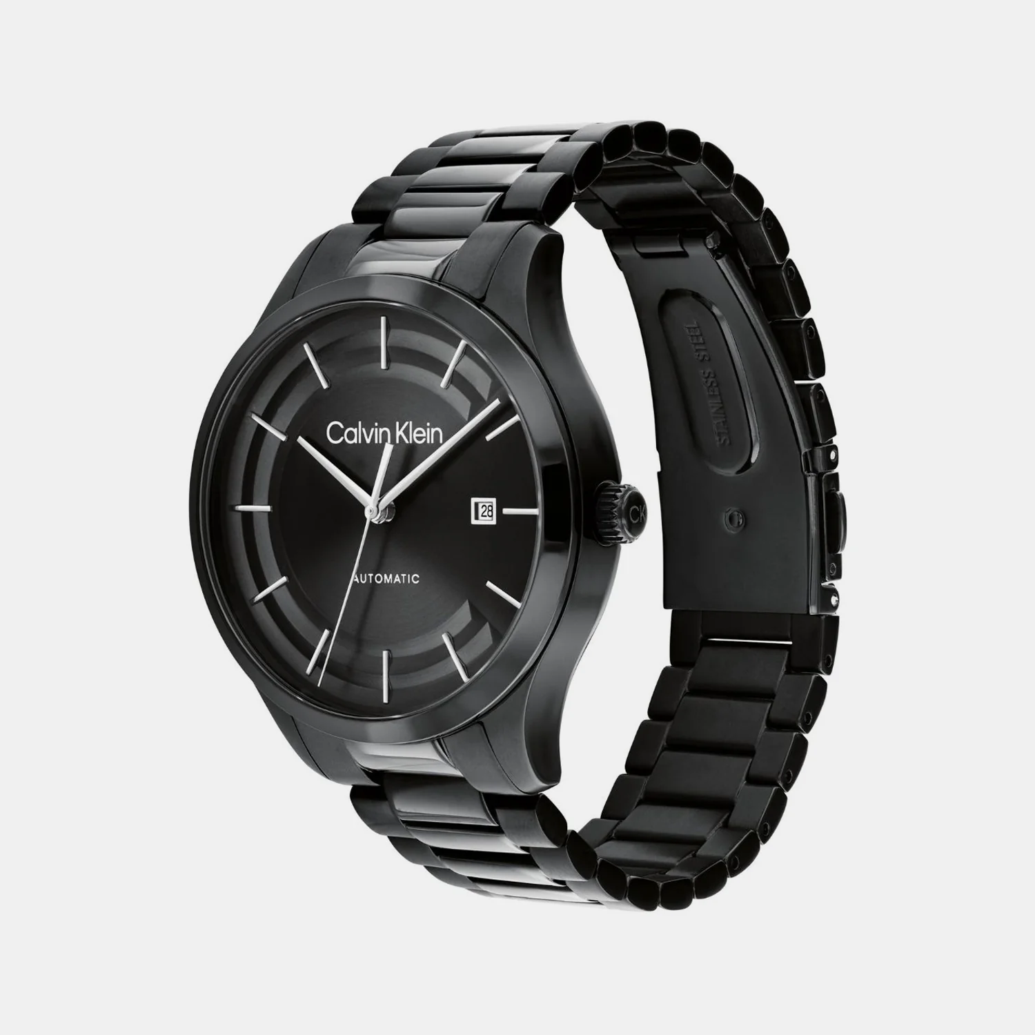 Ck Iconic Men Automatic Black Dial Analog Stainless Steel Watch 25300023 - Image 2