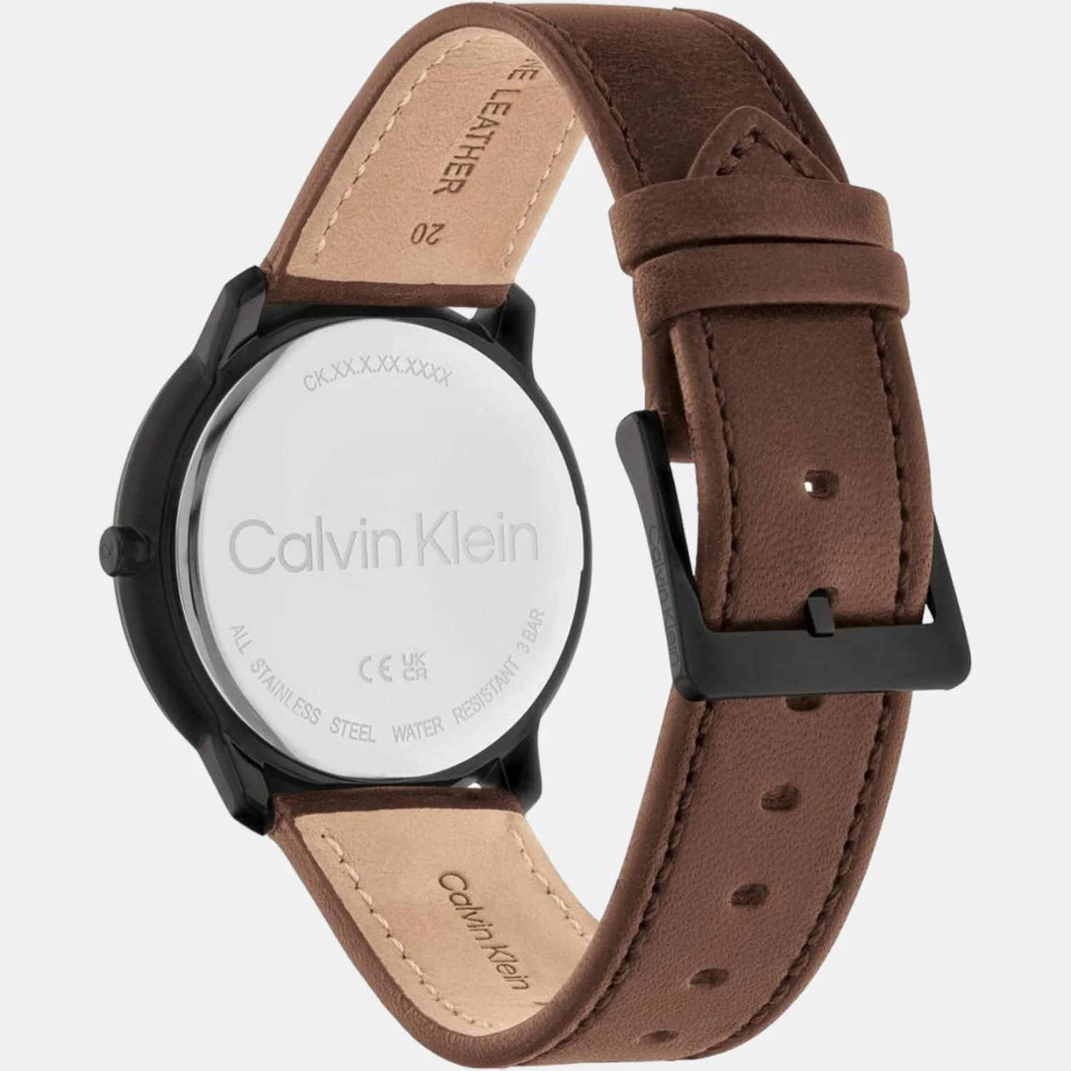Ck Iconic Men Quartz Black Dial Analog Leather Watch 25200155 - Image 2