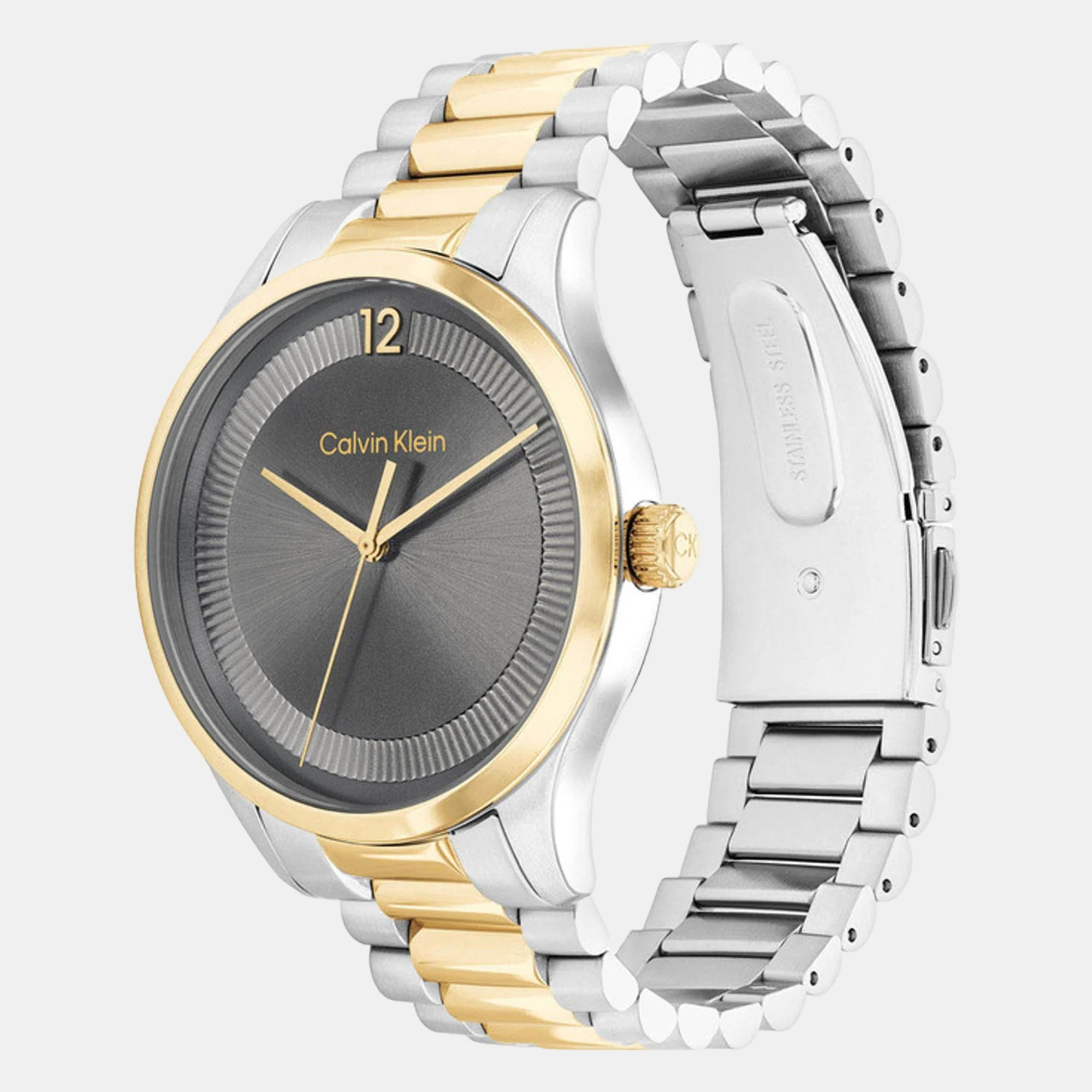 Ck Iconic Men Quartz Black Dial Analog Stainless Steel Watch 25200226 - Image 2