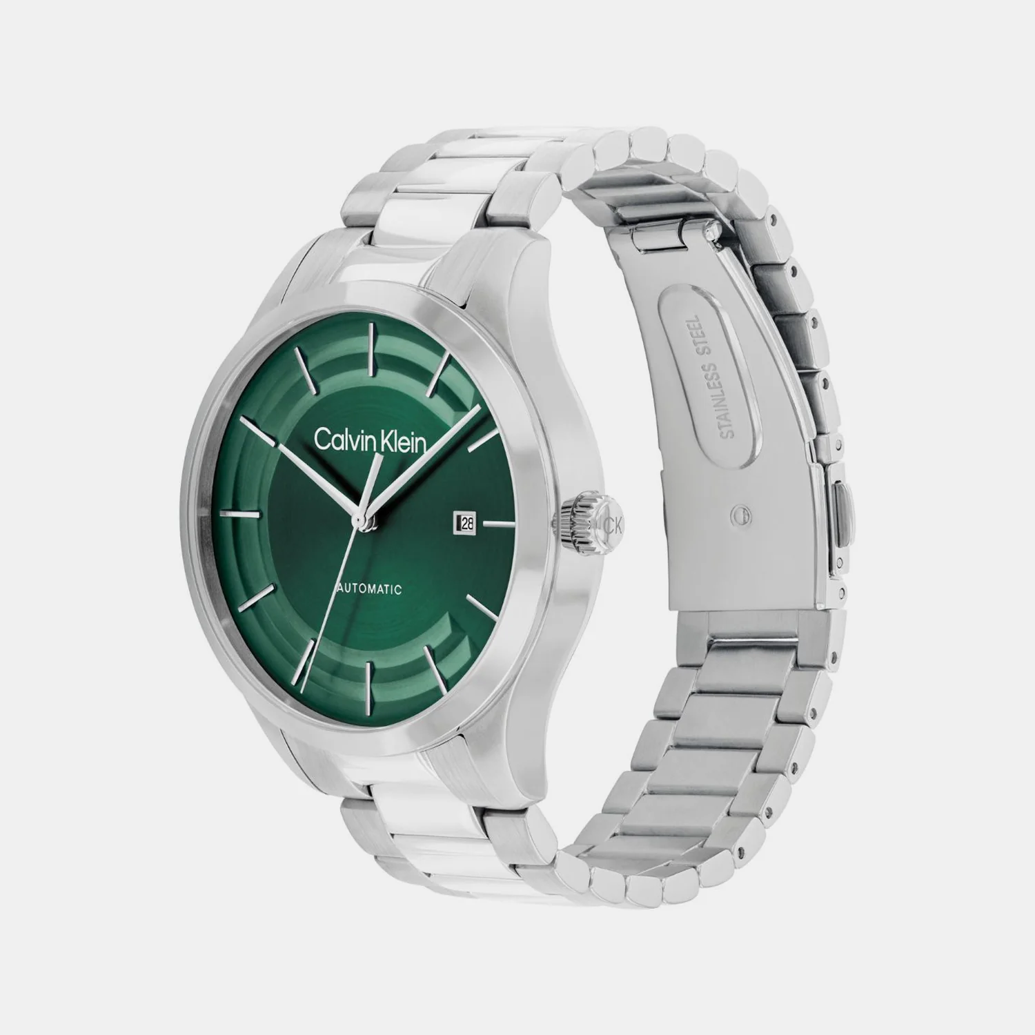 Ck Iconic Unisex Automatic Green Dial Analog Stainless Steel Watch 25300022 - Image 2