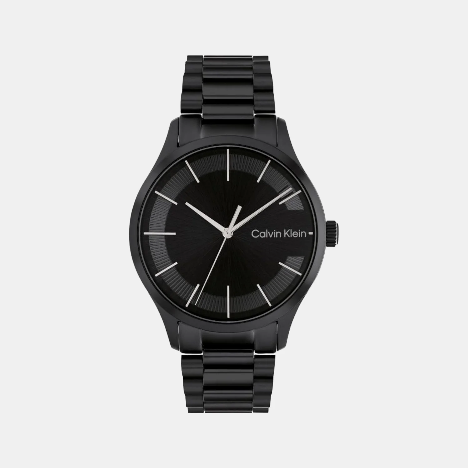 Ck Iconic Unisex Quartz Black Dial Analog Stainless Steel Watch 25200040