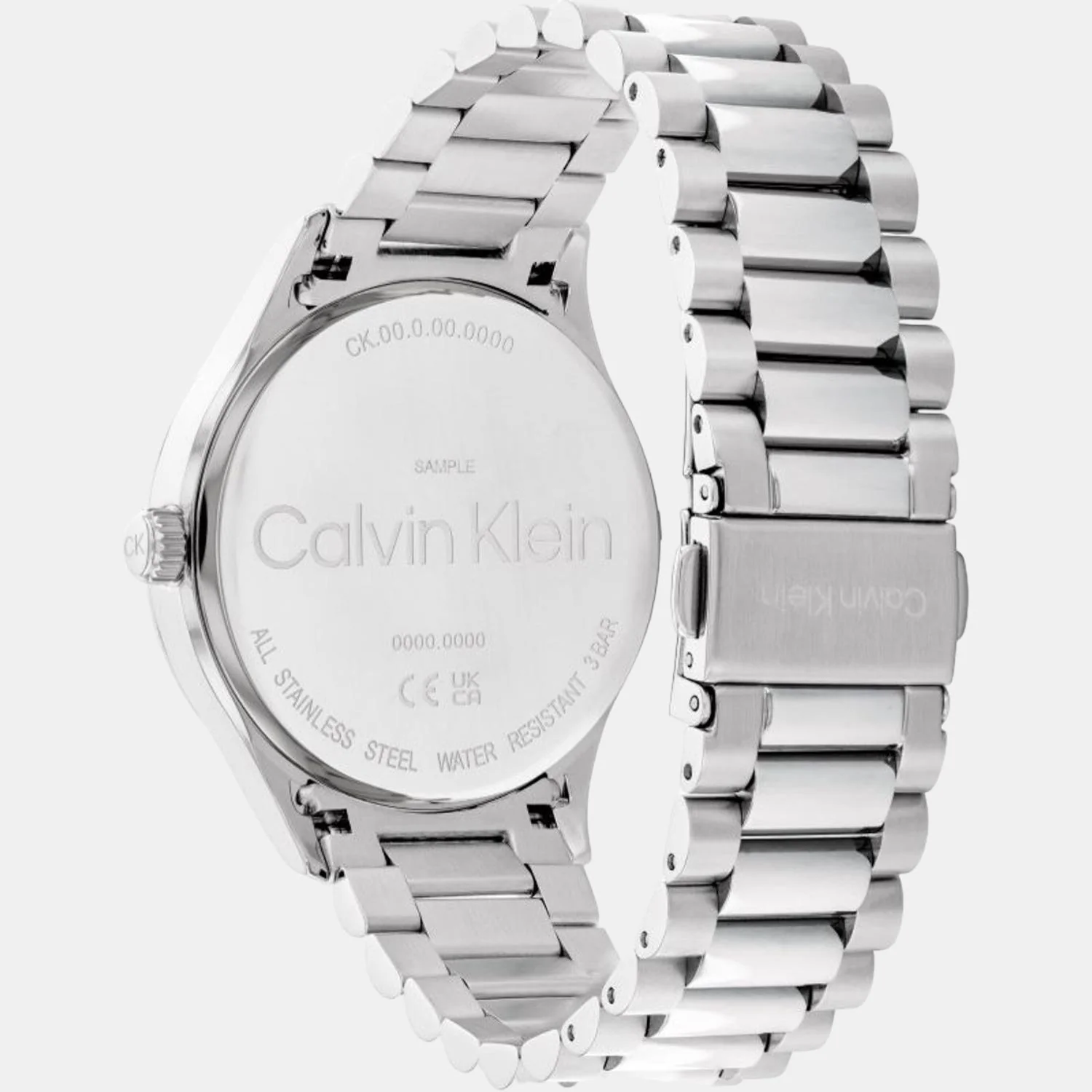 Ck Iconic Unisex Quartz Black Dial Analog Stainless Steel Watch 25200163 - Image 2
