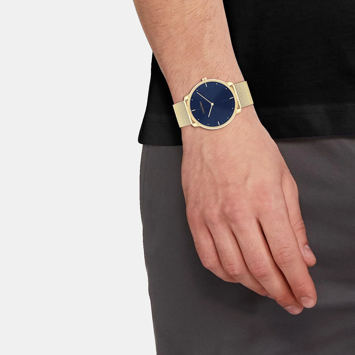Ck Iconic Unisex Quartz Blue Dial Analog Stainless Steel Watch 25200153 - Image 4