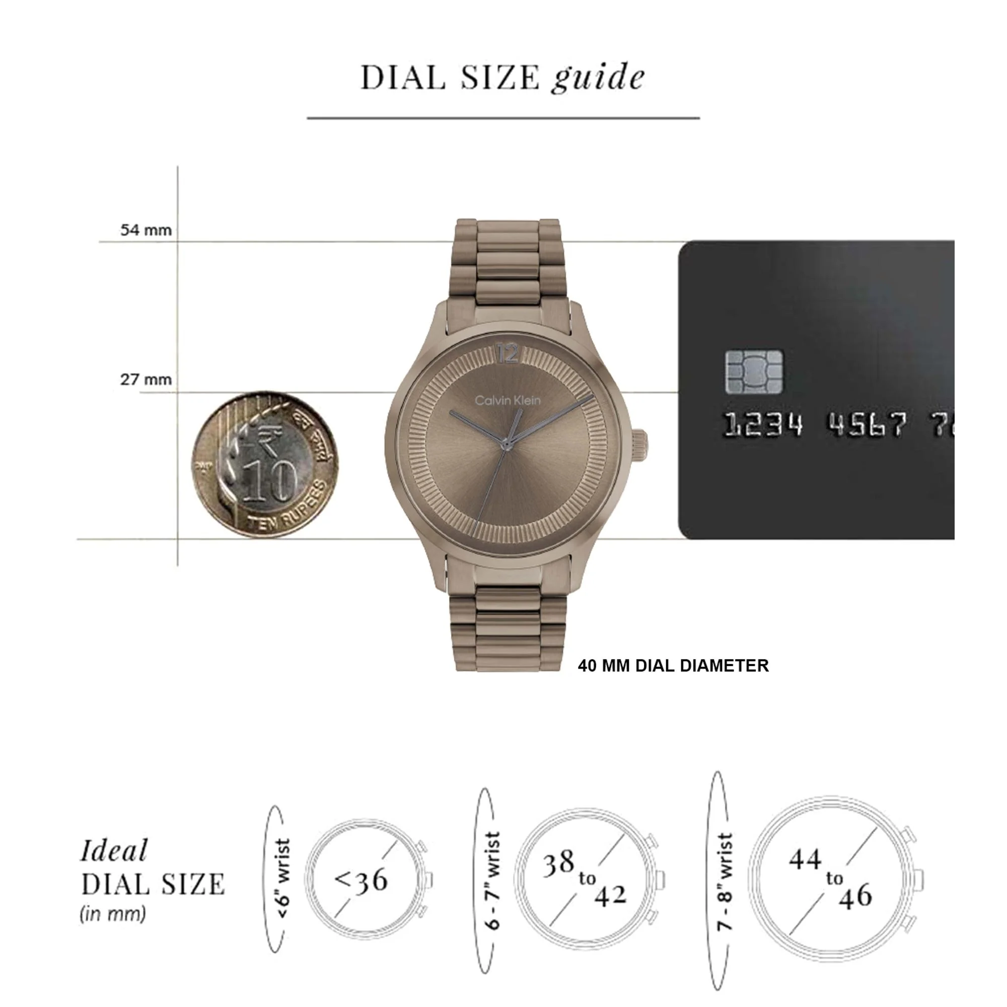 Ck Iconic Unisex Quartz Khaki Dial Analog Stainless Steel Watch 25200228 - Image 5