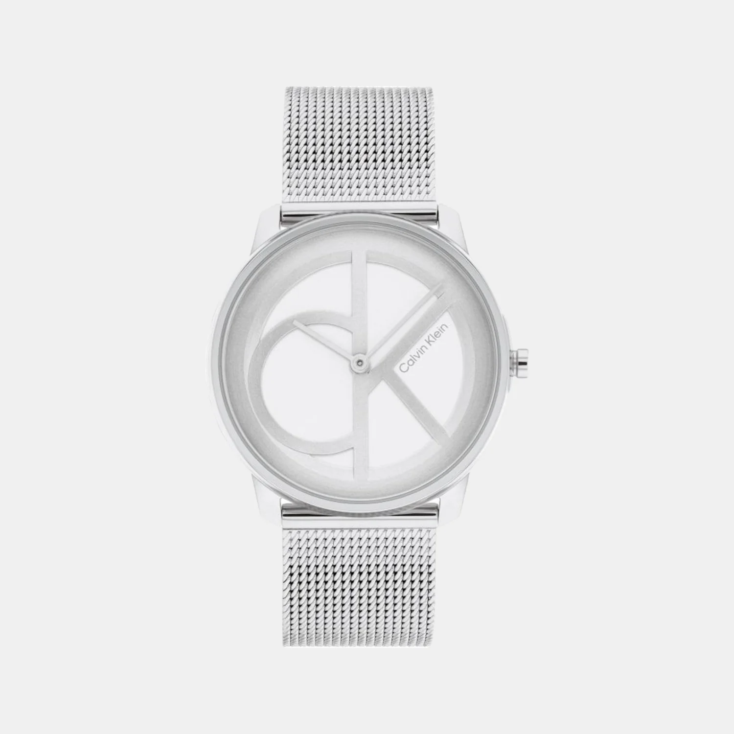 Ck Iconic Unisex Quartz Silver Dial Analog Stainless Steel Watch 25200032