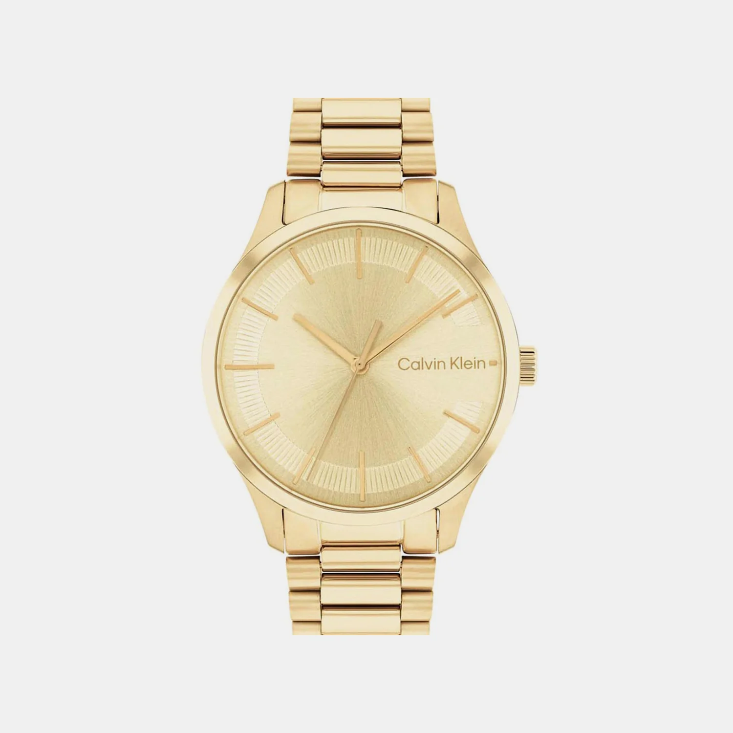Ck Iconic Unisex Quartz Yellow Dial Analog Stainless Steel Watch 25200043 - Image 4