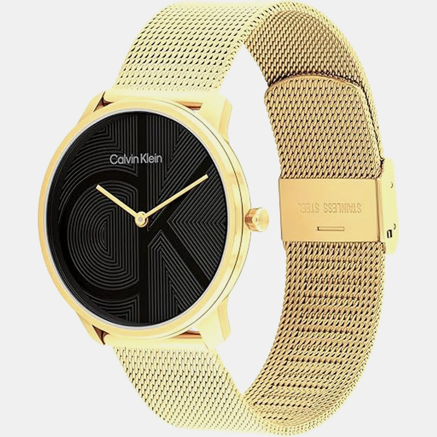 Ck Iconic Women Quartz Black Dial Analog Mesh Watch 25300016 - Image 2