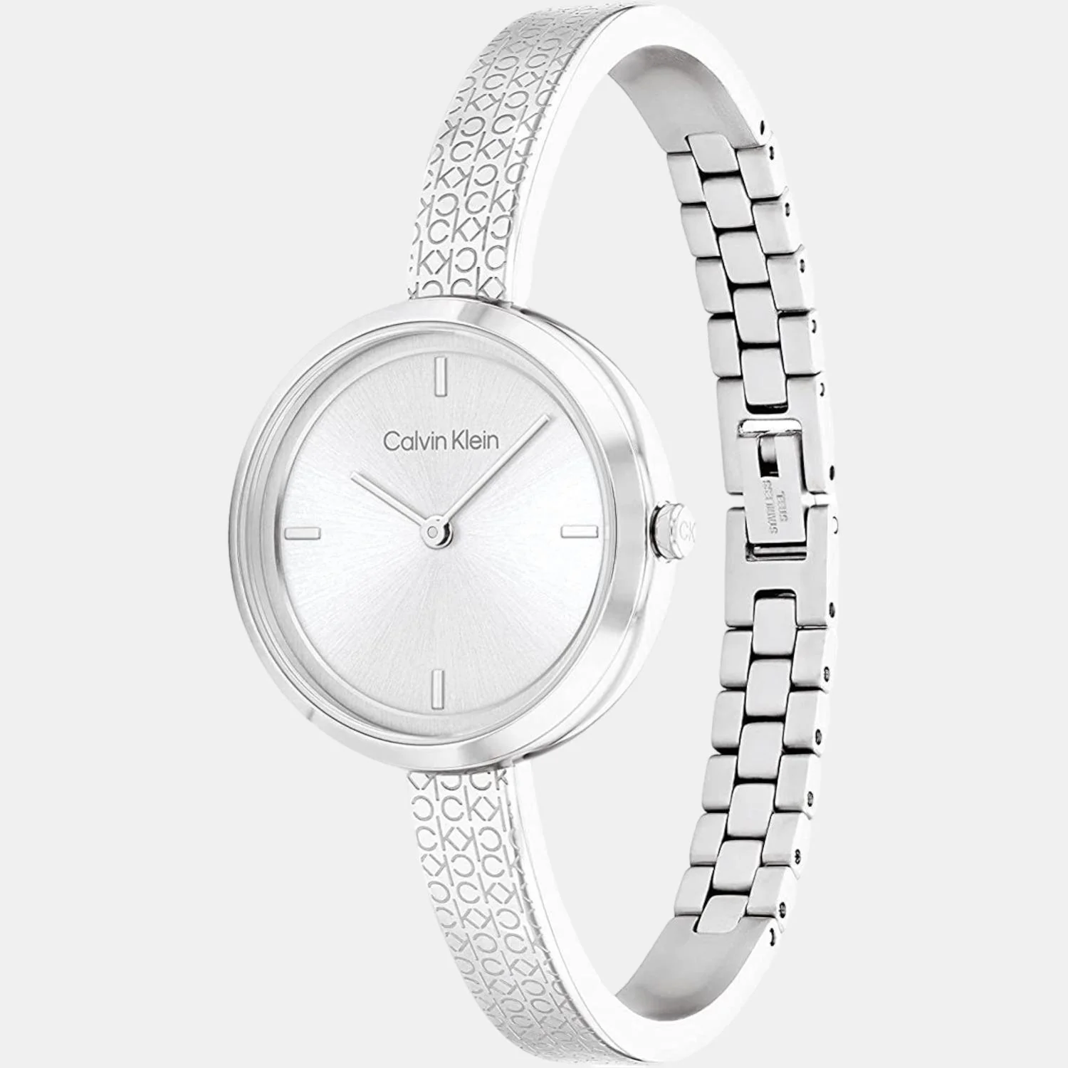 Ck Iconic Women Quartz Silver Dial Analog Stainless Steel Watch 25200181 - Image 2