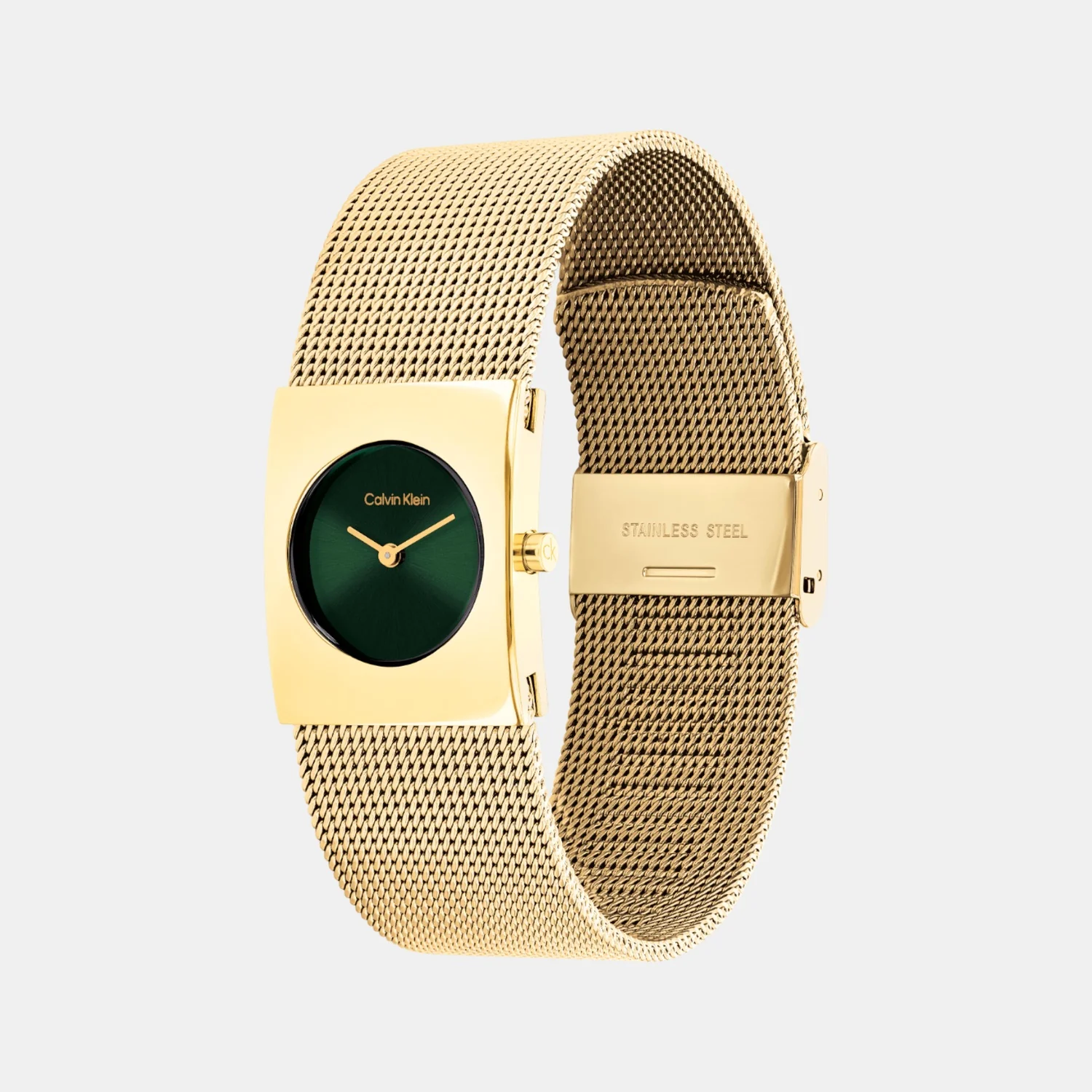 Ck Pulse Women Quartz Green Dial Analog Mesh Watch 25100136 - Image 2
