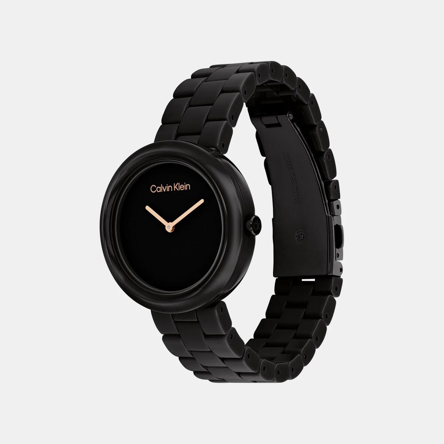 Ck Pure Women Quartz Black Dial Analog Ceramic Watch 25100075 - Image 4