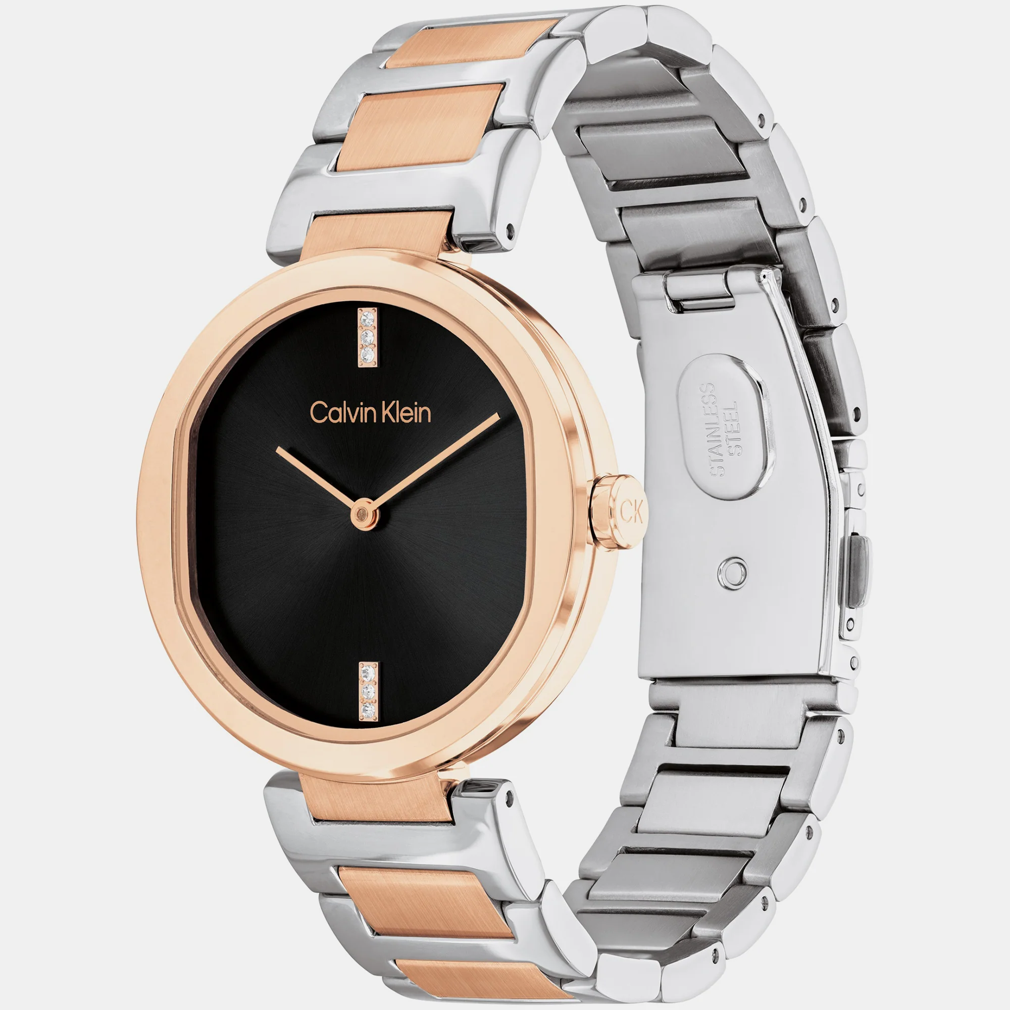 Ck Sensation Women Quartz Black Dial Analog Stainless Steel Watch 25200432 - Image 3